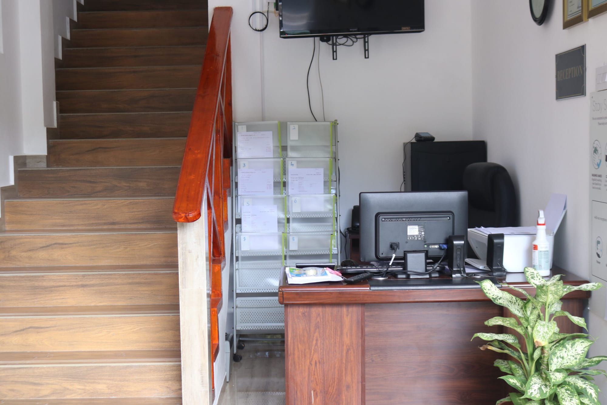 Mountain View Hotel in La Digue: Seychellen Mountain View Hotel Rezeption