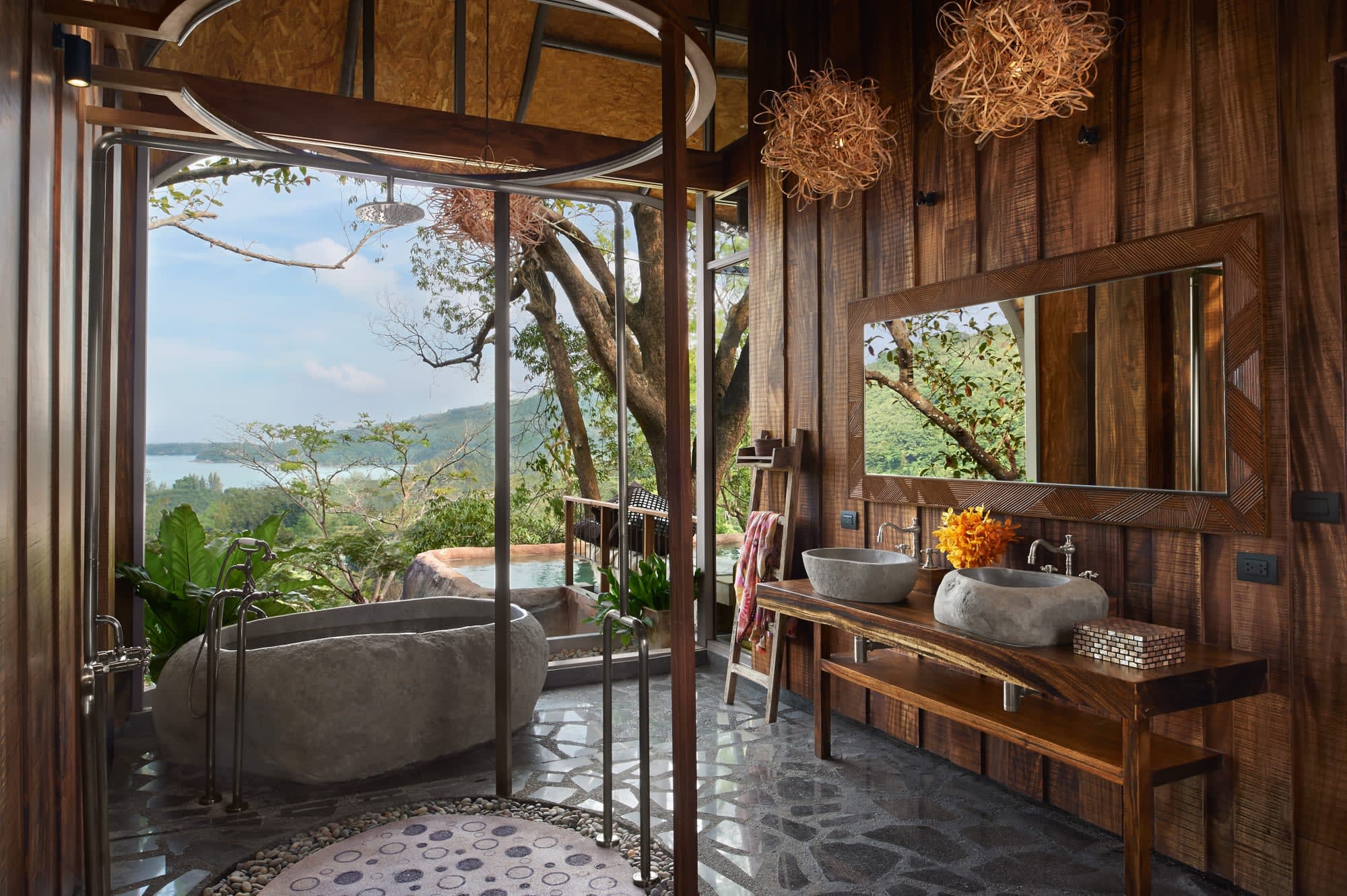 Keemala in Phuket:  Keemala Phuket Vogelnest Poolvilla Badezimmer