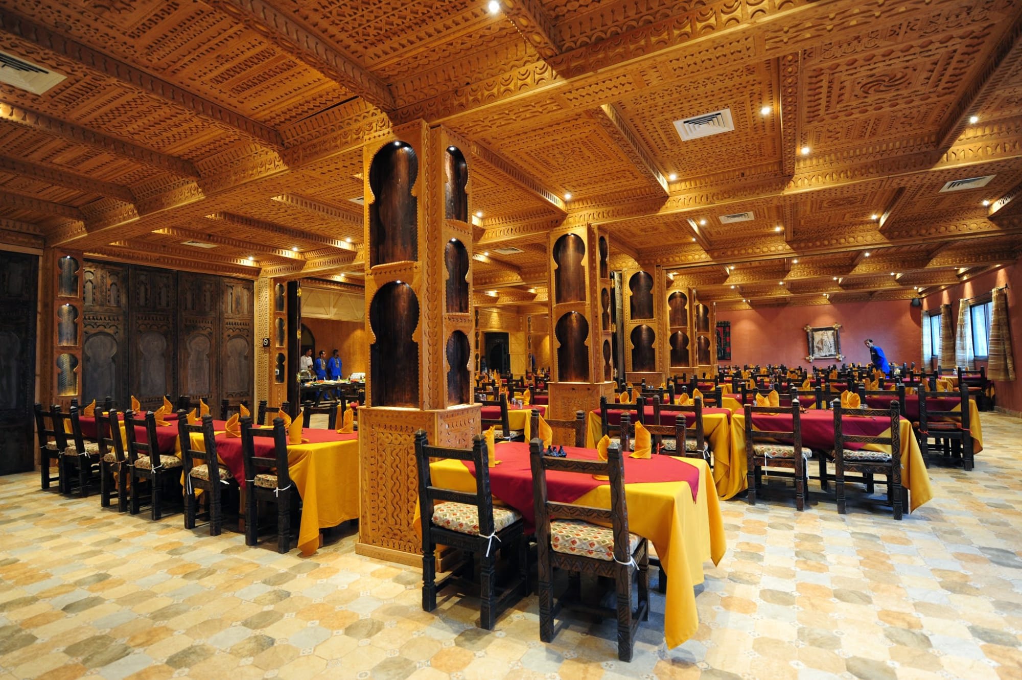 Kasbah Tombouctou Merzouga in Sahara Wüste | Drâa-Tal: Marokko Kasbah Hotel Tombouctou - Restaurant