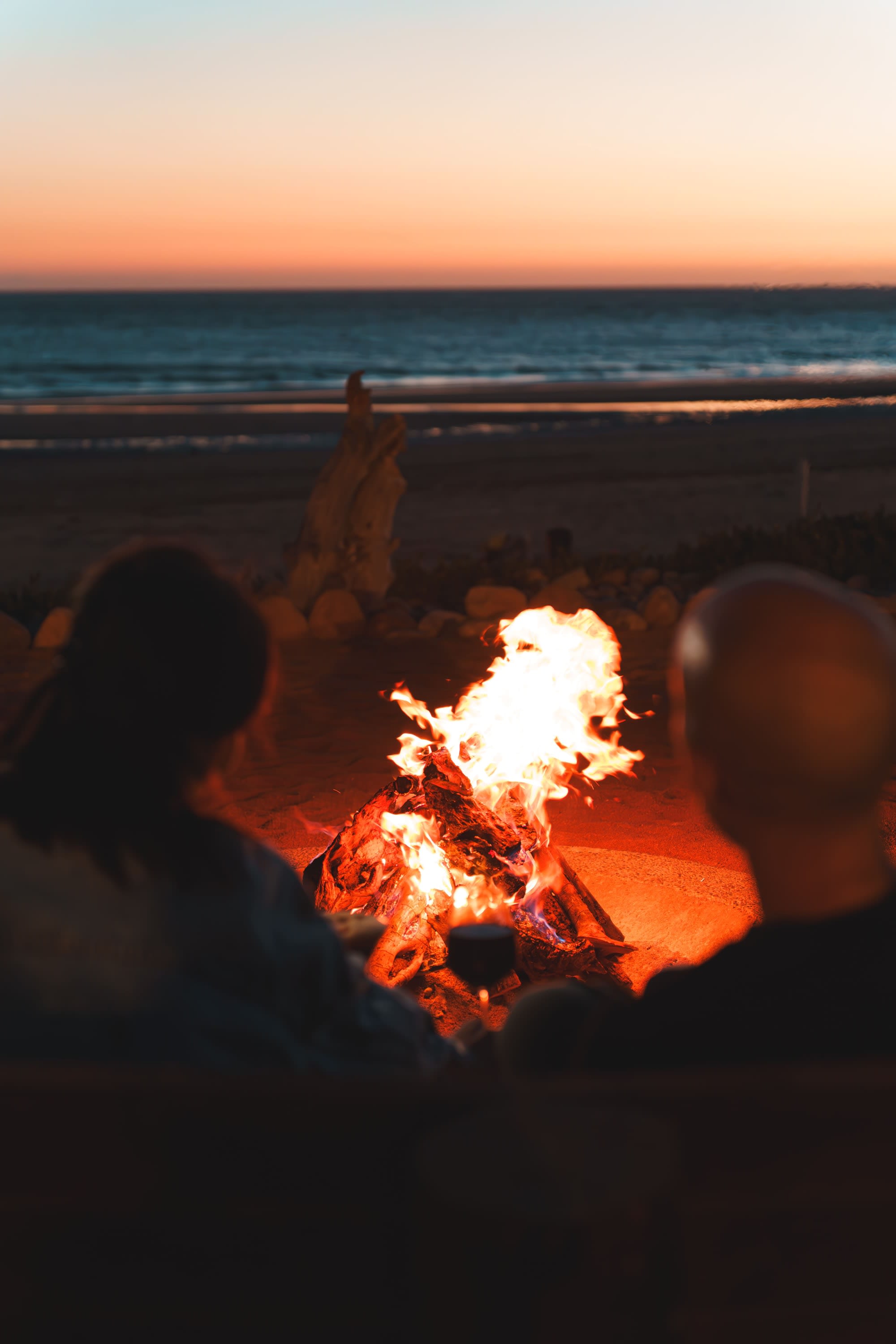 Paradis Plage Surf Yoga Resort & Spa in Agadir | Taghazout: Paradis Plage resort-oceanfront-campfire-sunset
