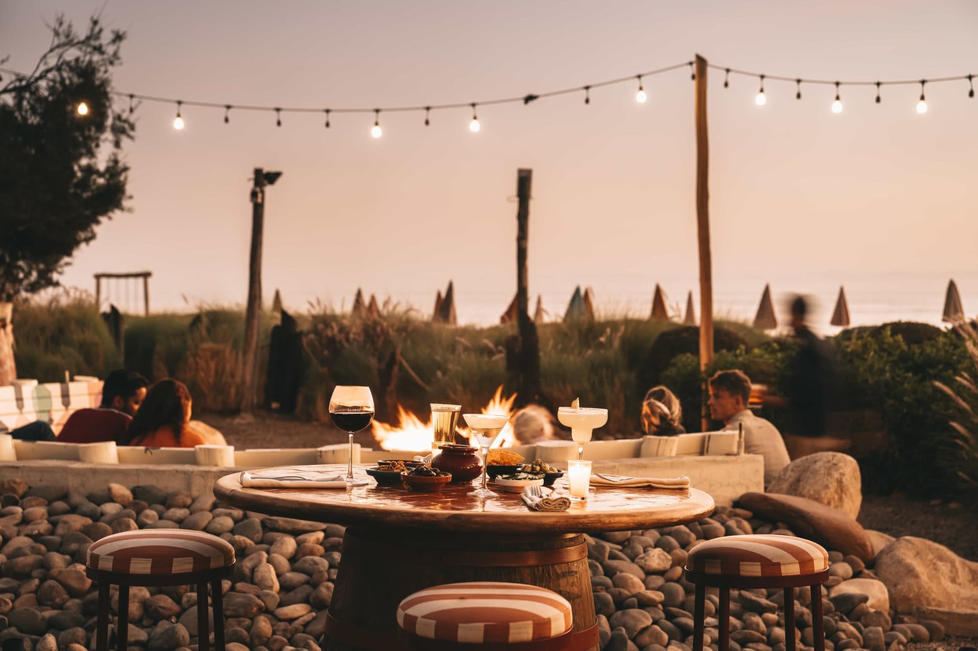 Paradis Plage Surf Yoga Resort & Spa in Agadir | Taghazout: Paradis Plage Beach-Bonfire-Evening