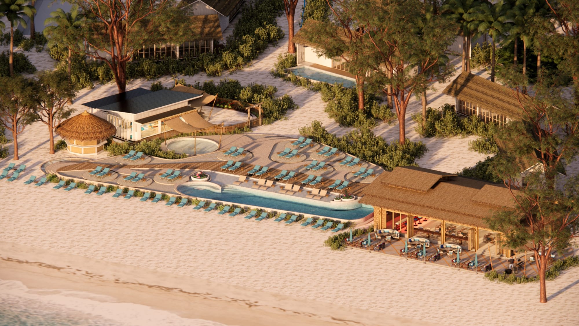 Outrigger Phi Phi Island Resort in Ko Phi Phi:  Strand Restaurant Pool