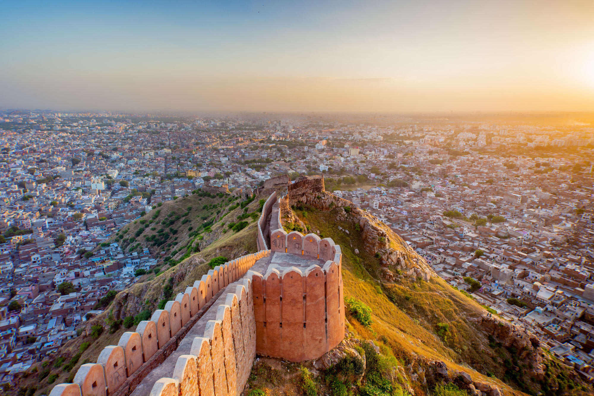 Höhepunkte Indiens ab Delhi: Indien Jaipur Blick vom Nahargarh Fort