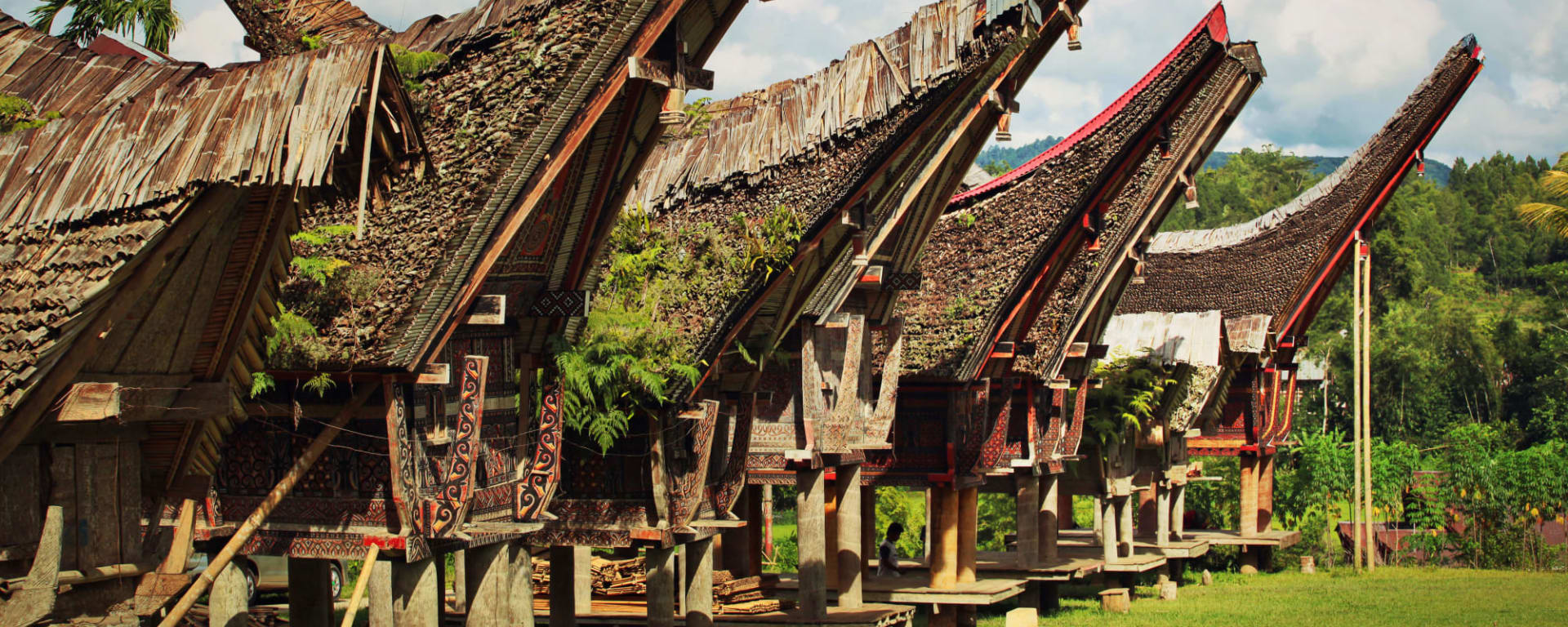 Torajaland Intensiv ab Makassar: Indonesien Sulawesi Torajaland Traditionelle Häuser