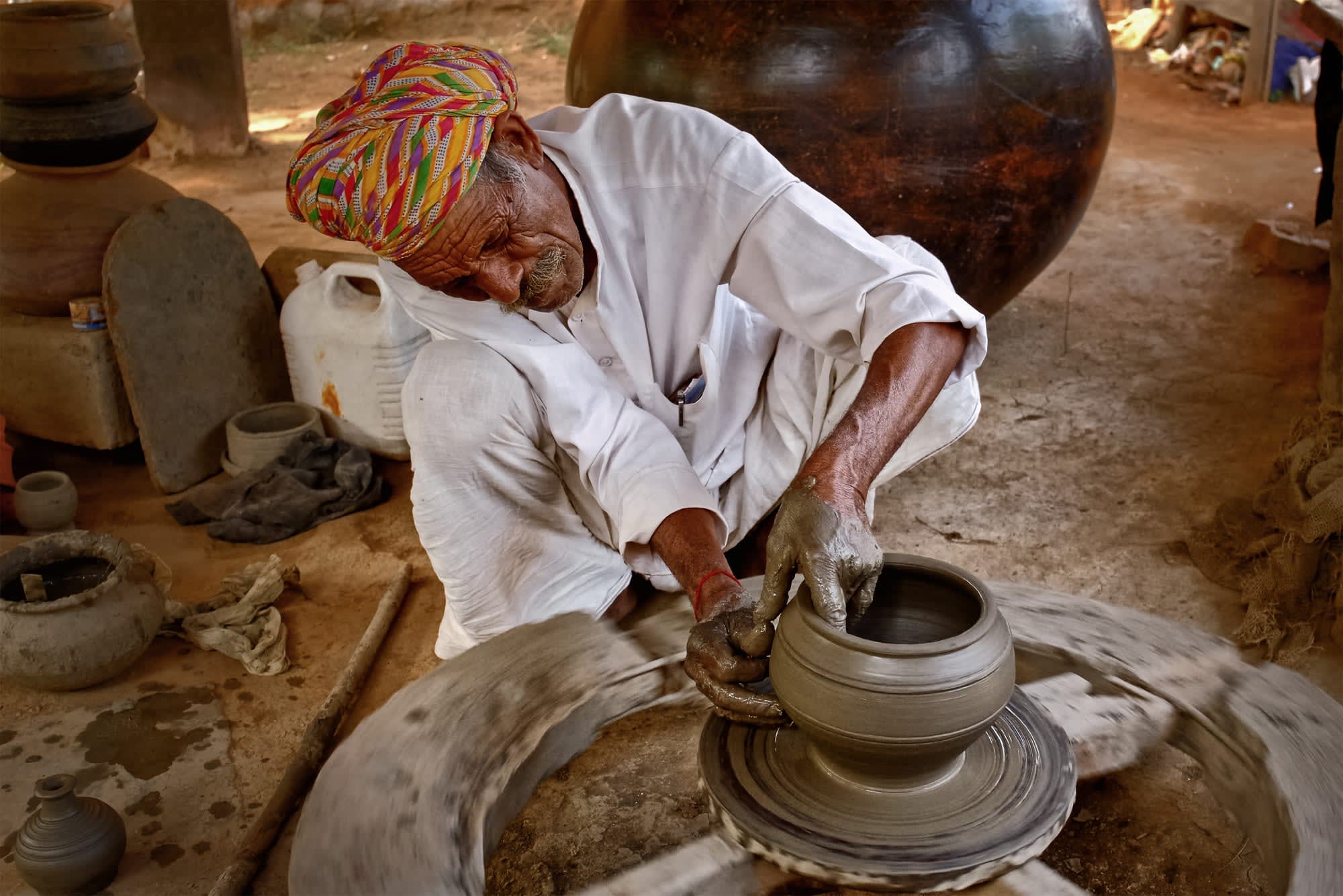 Erlebnis Indien ab Delhi: Indien Rajasthan Töpfer