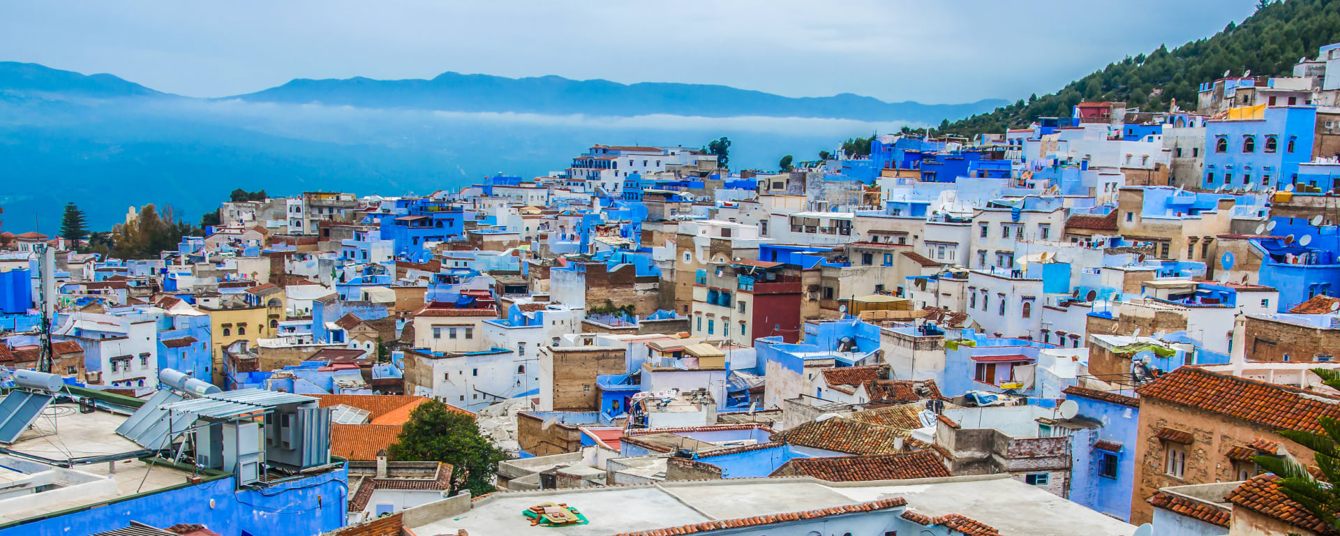 Die Nordlichter Marokkos ab Marrakesch: Marokko Chefchaouen Stadtansicht
