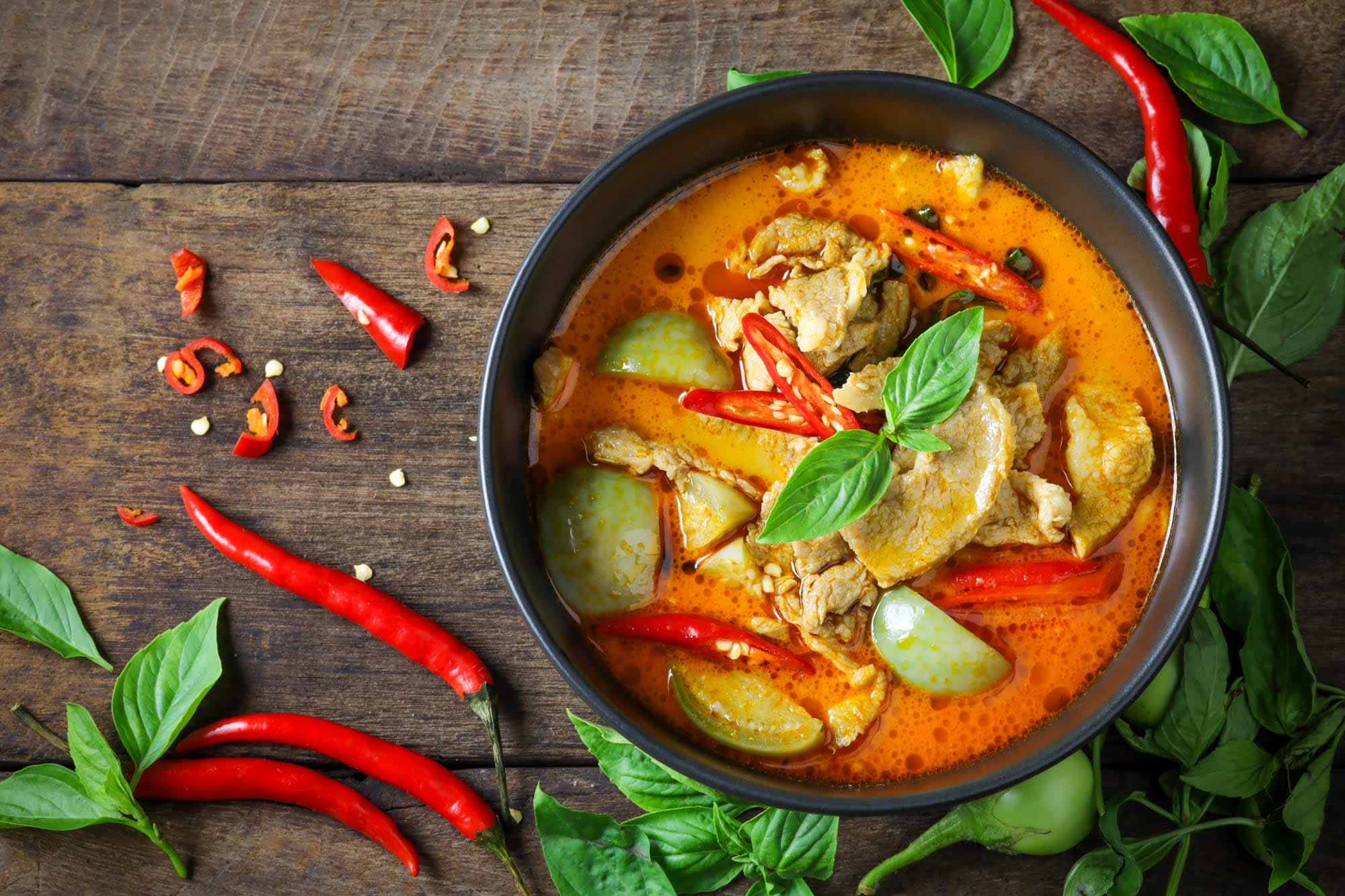 Große Thailand Mietwagenreise ab Bangkok: Thailand Rotes Thai Curry