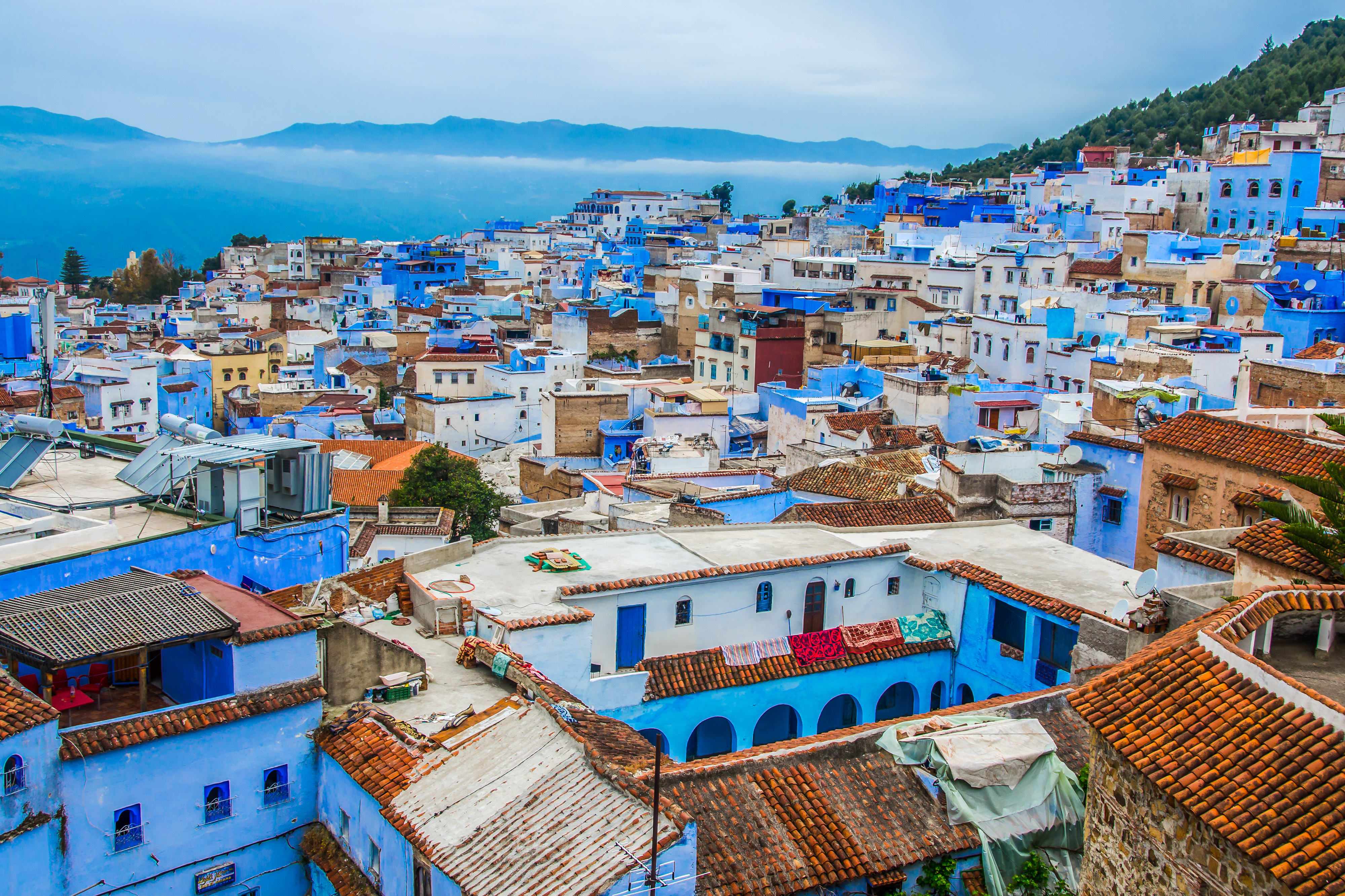 Höhepunkte Marokkos ab Casablanca: Marokko Chefchaouen Stadtansicht
