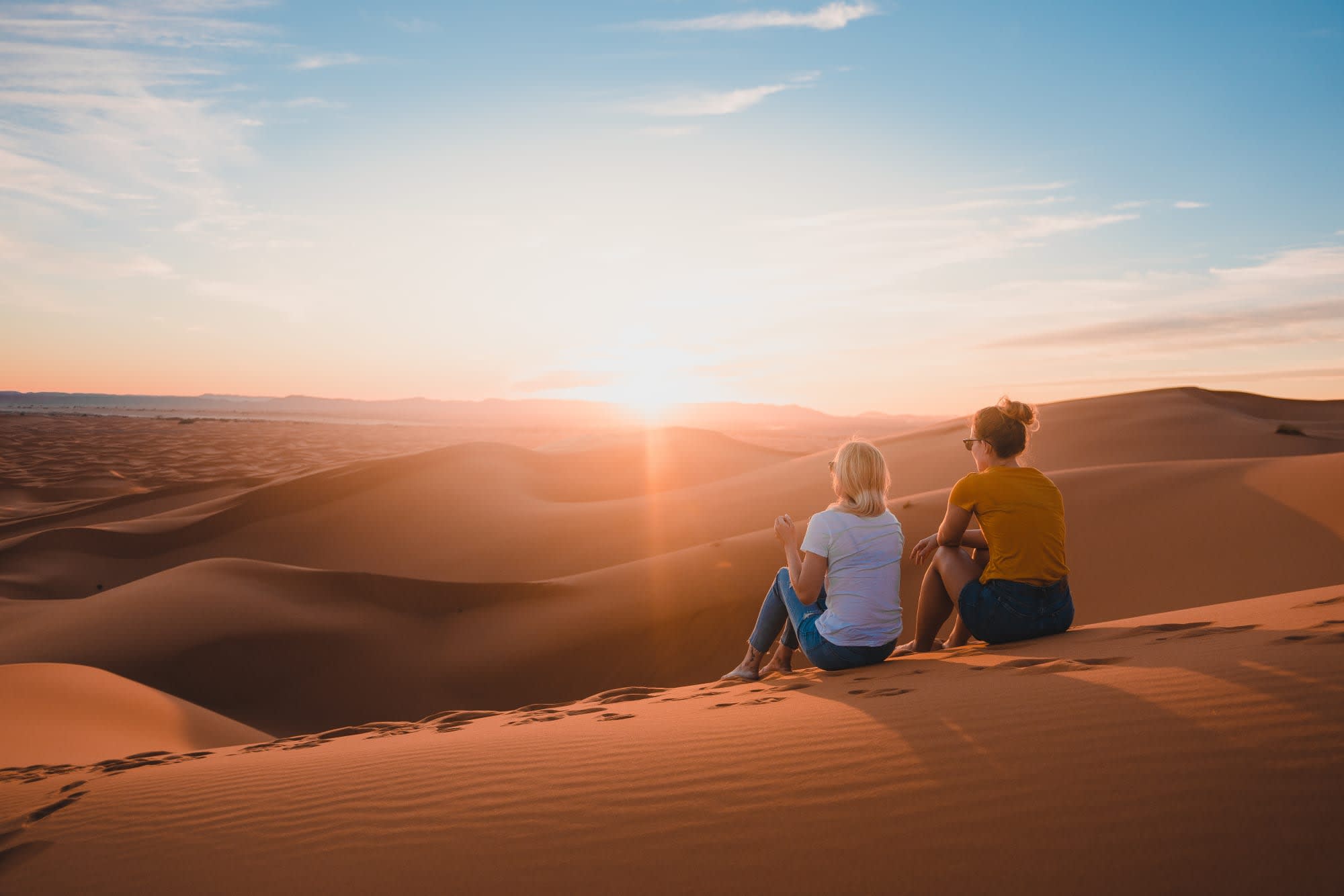 Wüstenzauber ab Marrakesch: Marokko Wüste Sonnenuntergang