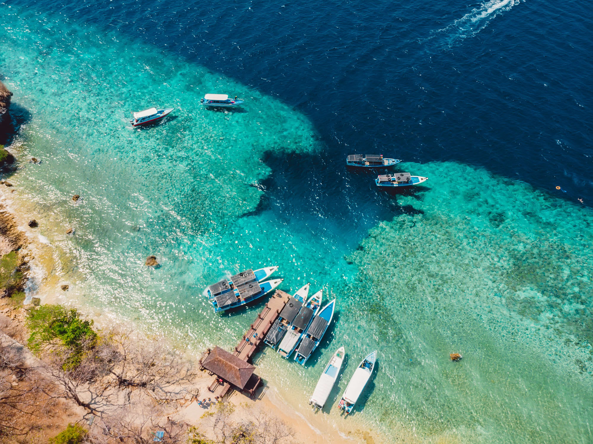 Balis unbekannter Westen und Ijen Vulkan ab Süd-Bali: Indonesien Bali Menjangan Island Boote