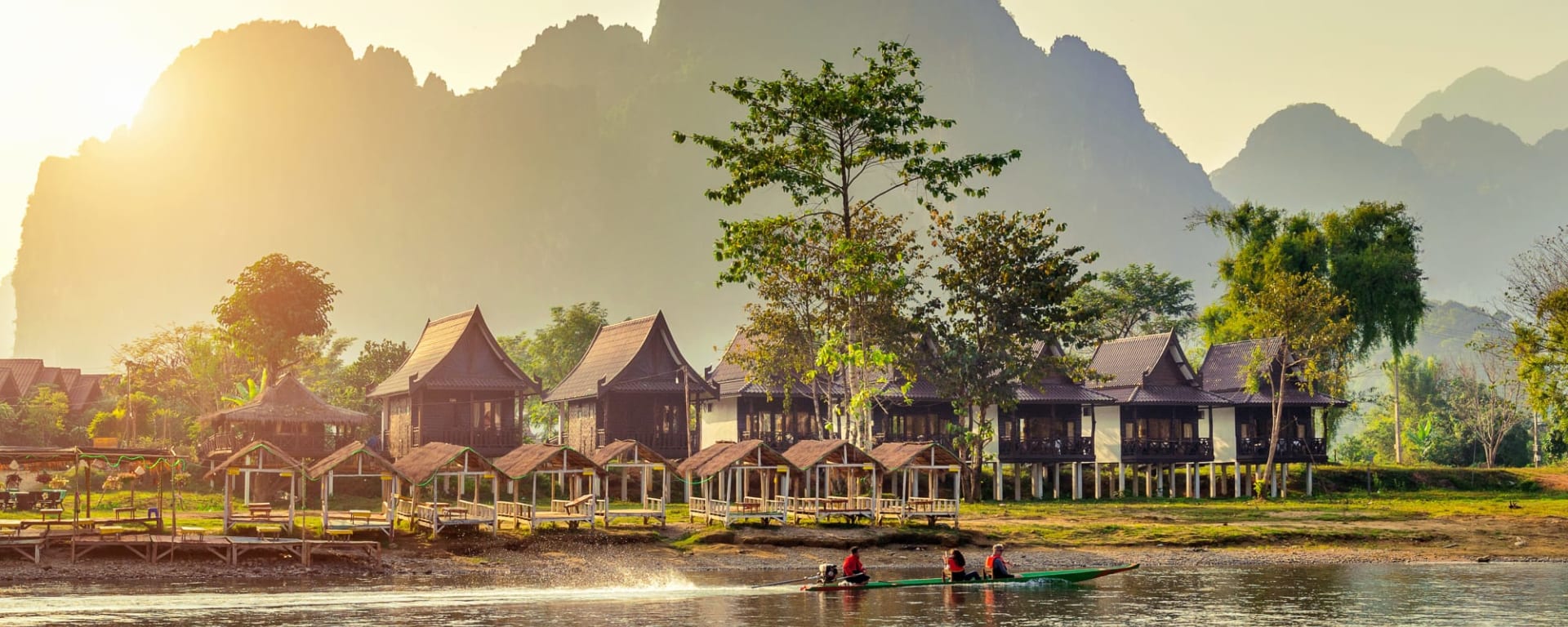 Höhepunkte Laos ab Luang Prabang: Laos Vang Vieng Nam Song Fluss