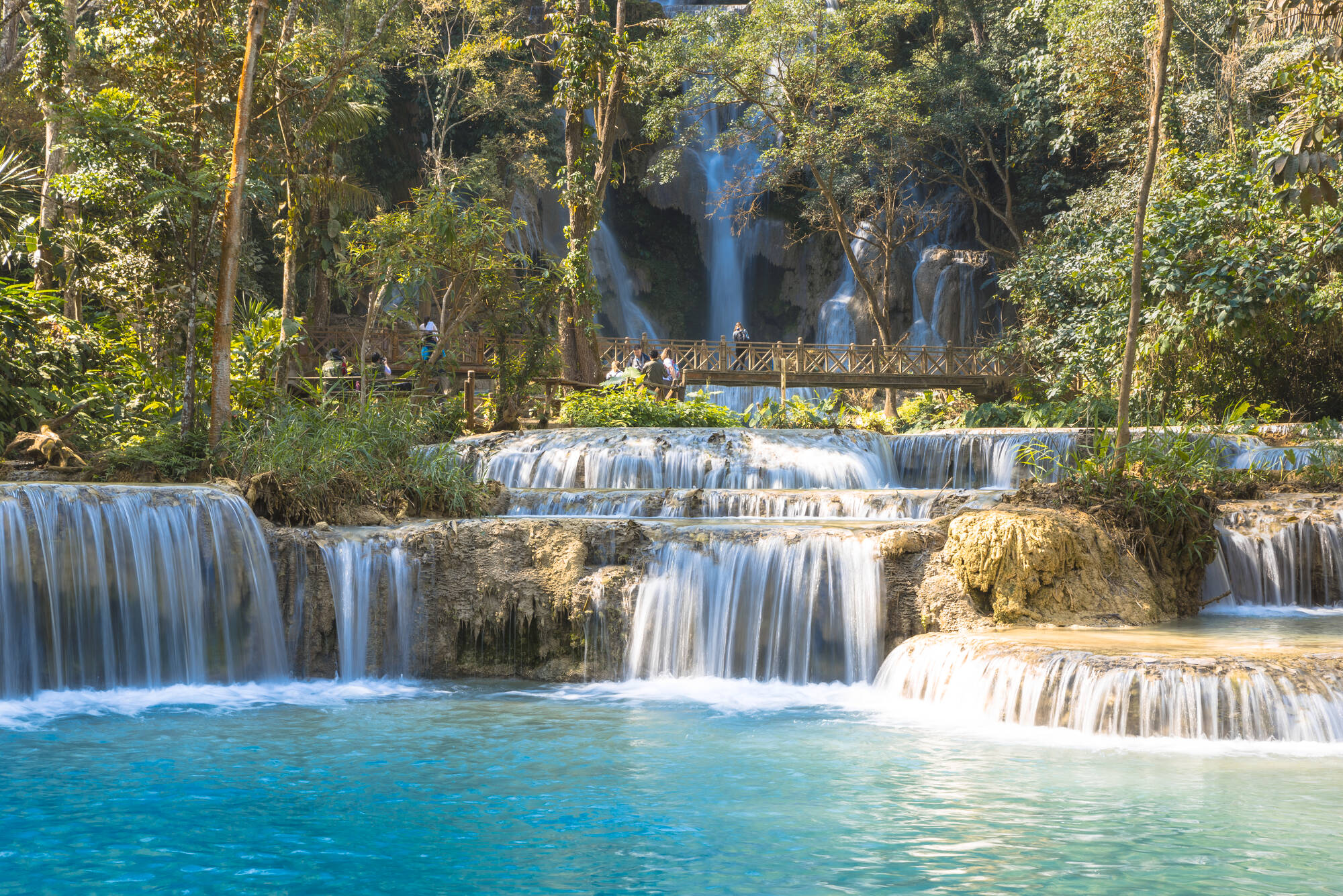 Höhepunkte Laos ab Luang Prabang: Laos Kuang Si Wasserfall
