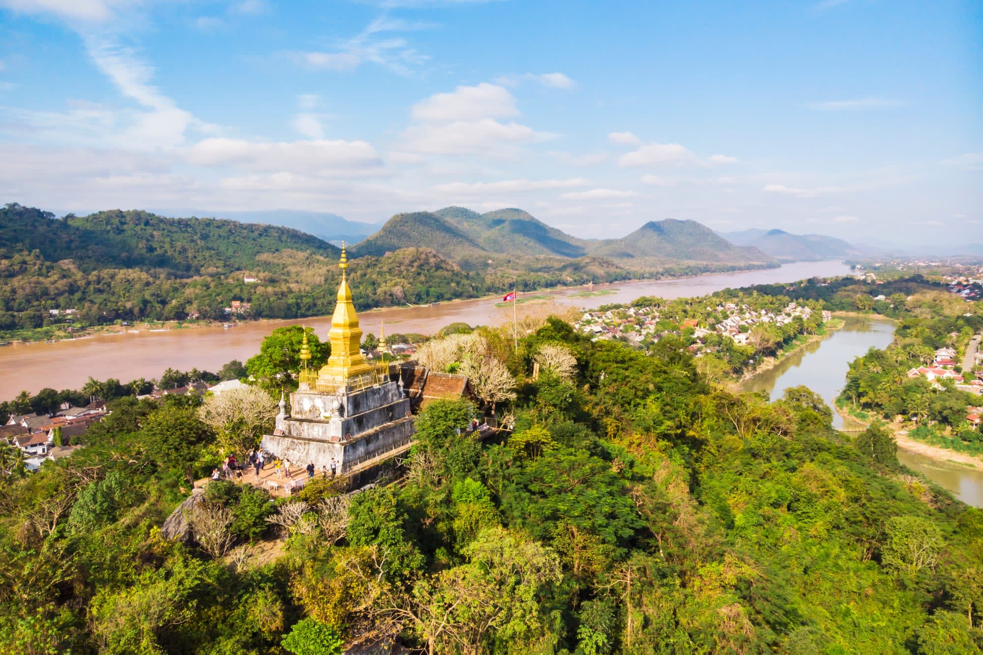 Höhepunkte Laos ab Luang Prabang: Laos Luang Prabang Phousi Hügel