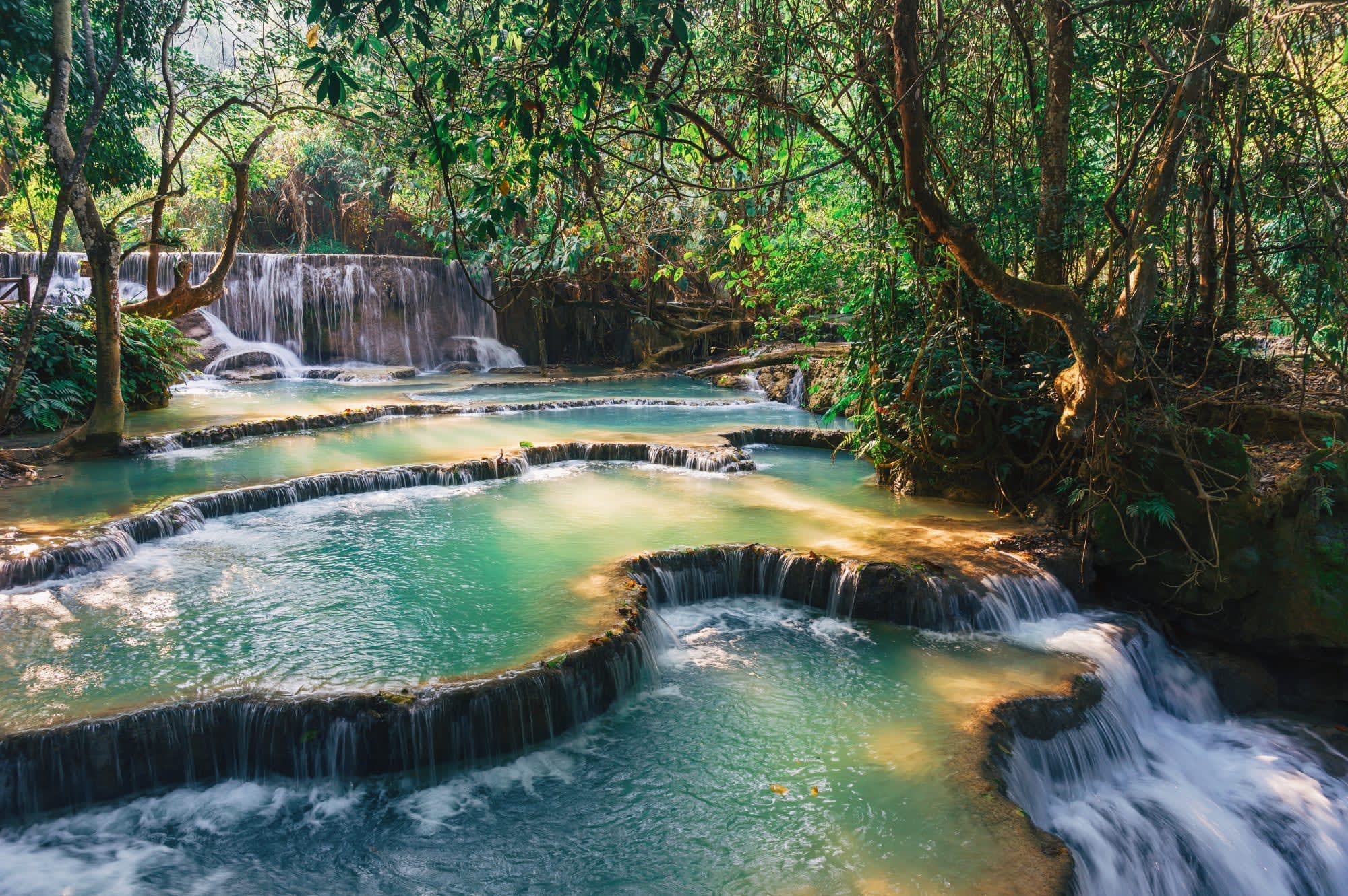 Luang Prabang Entdecken: Laos Kuang Si Wasserfälle