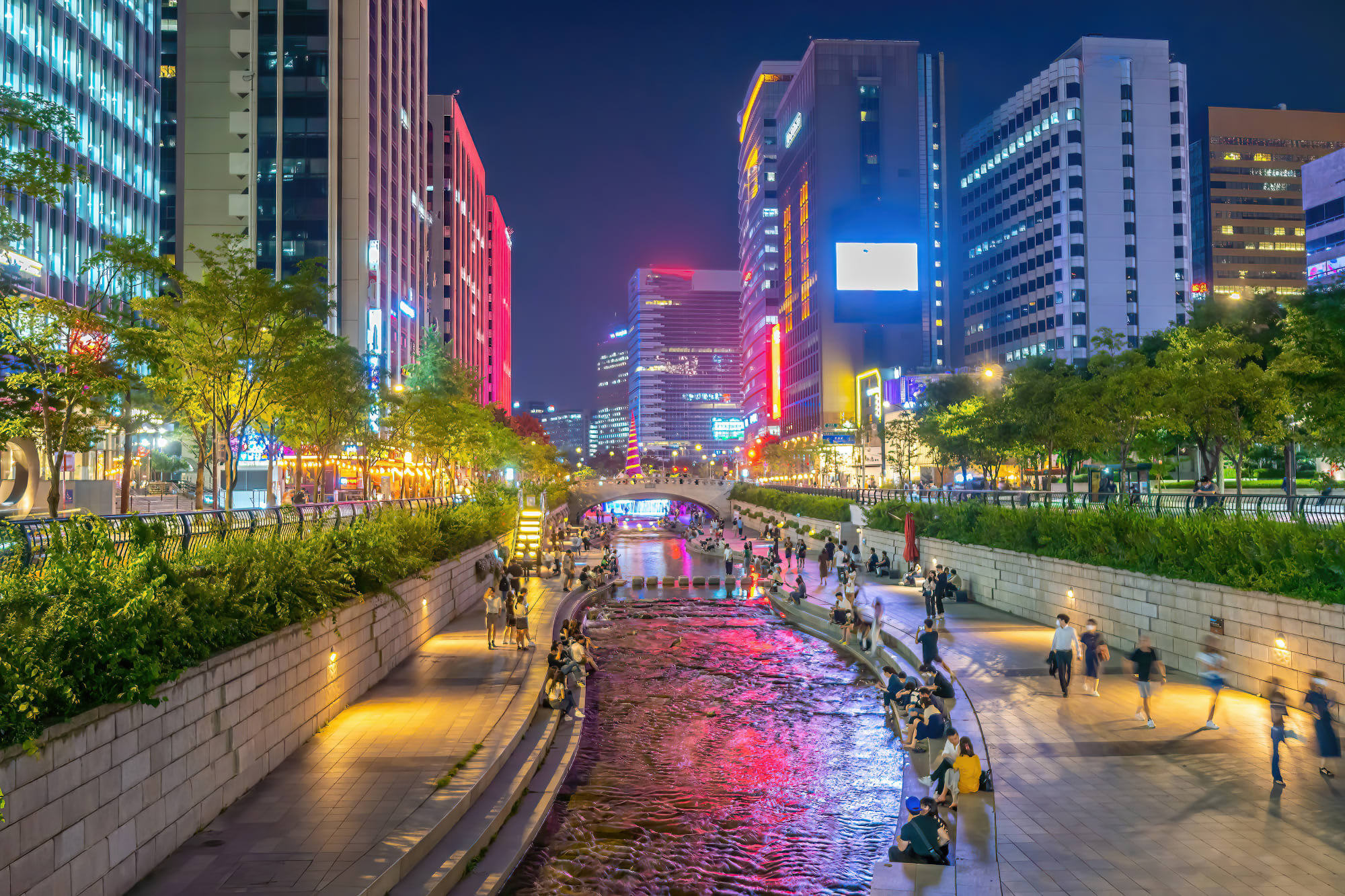 Höhepunkte im Land der Morgenstille inkl. Flug EK ab Seoul: Südkorea Seoul Cheonggyecheon Fluss