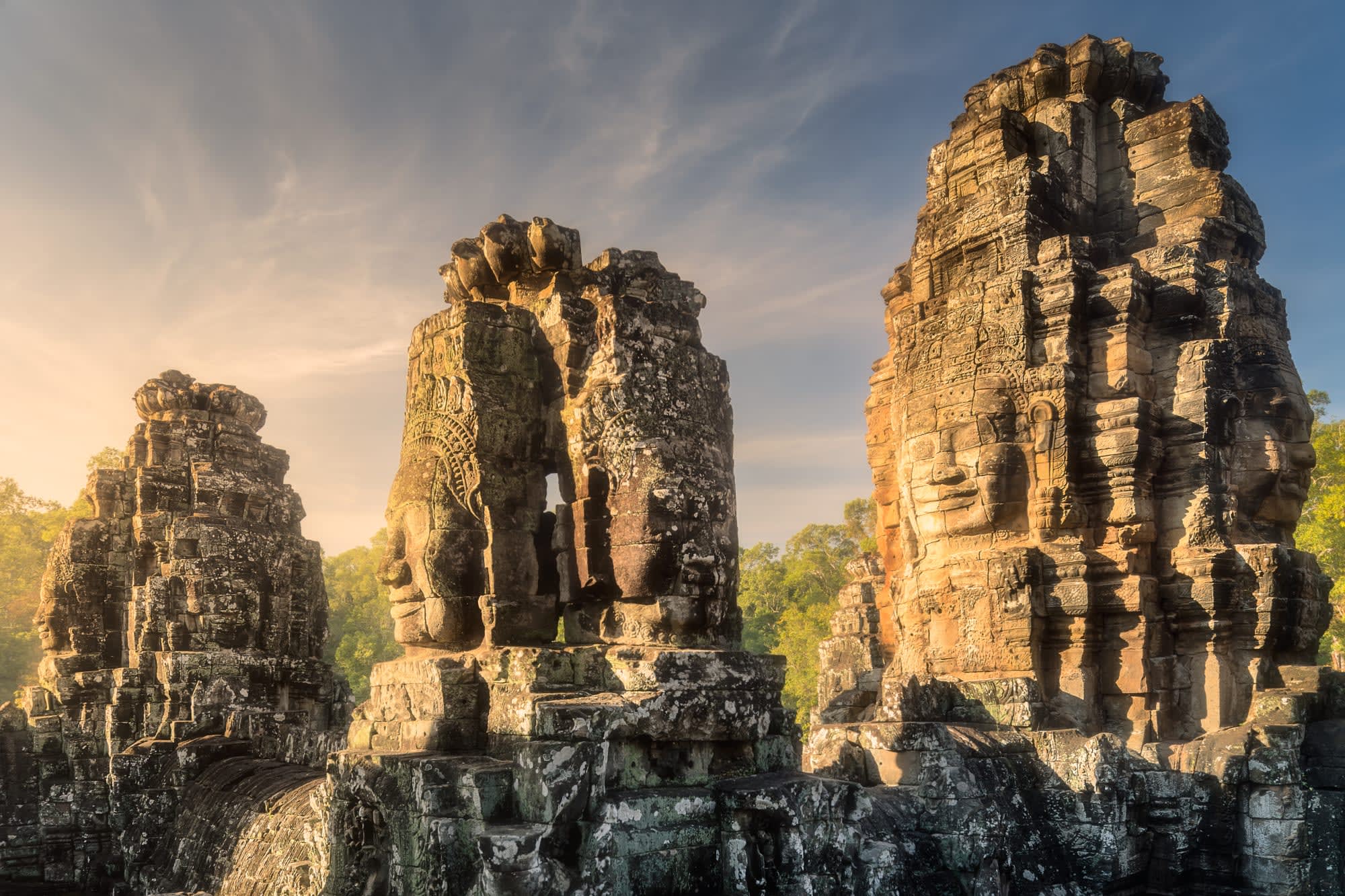 Klassisches Kambodscha ab Phnom Penh: Kambodscha Angkor Bayon Tempel