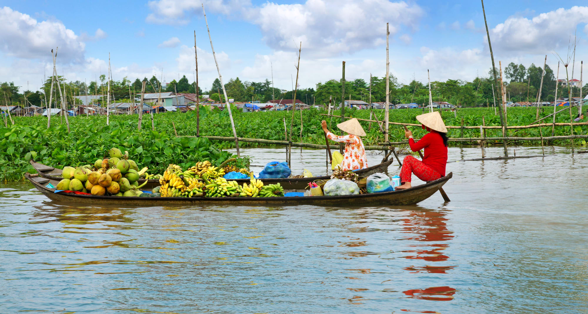 Überland durch das Mekong Delta, SGN-PNH ab Saigon: Vietnam Mekong Delta Schwimmender Markt