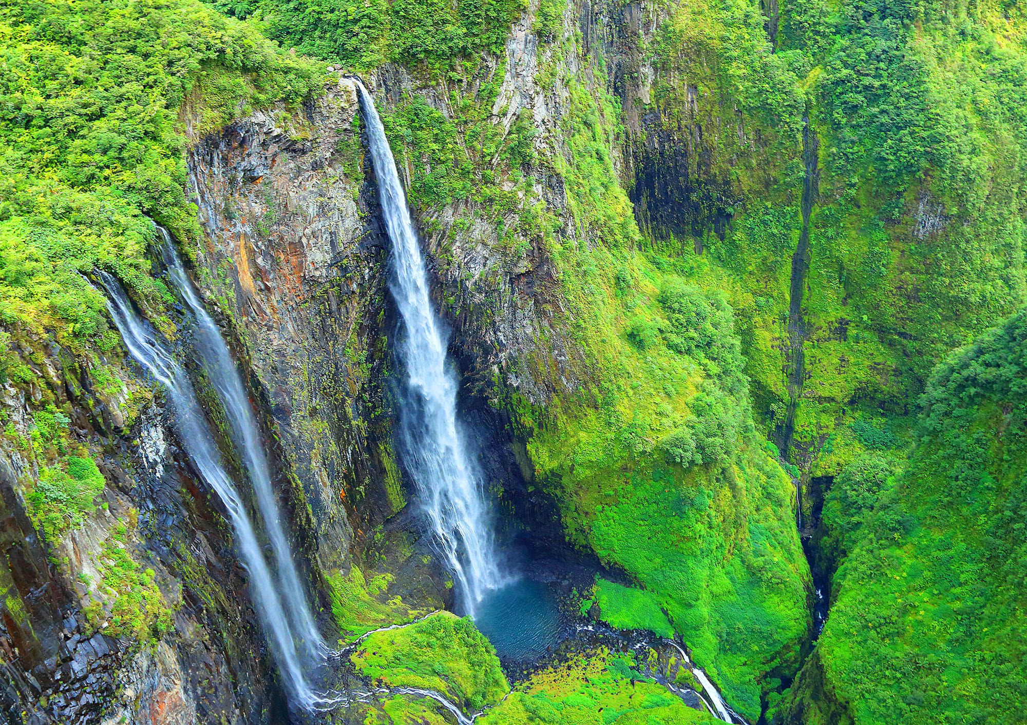 La Réunion Aktiv ab Küstenregion: Reunion Cirque de Salazie Wasserfall