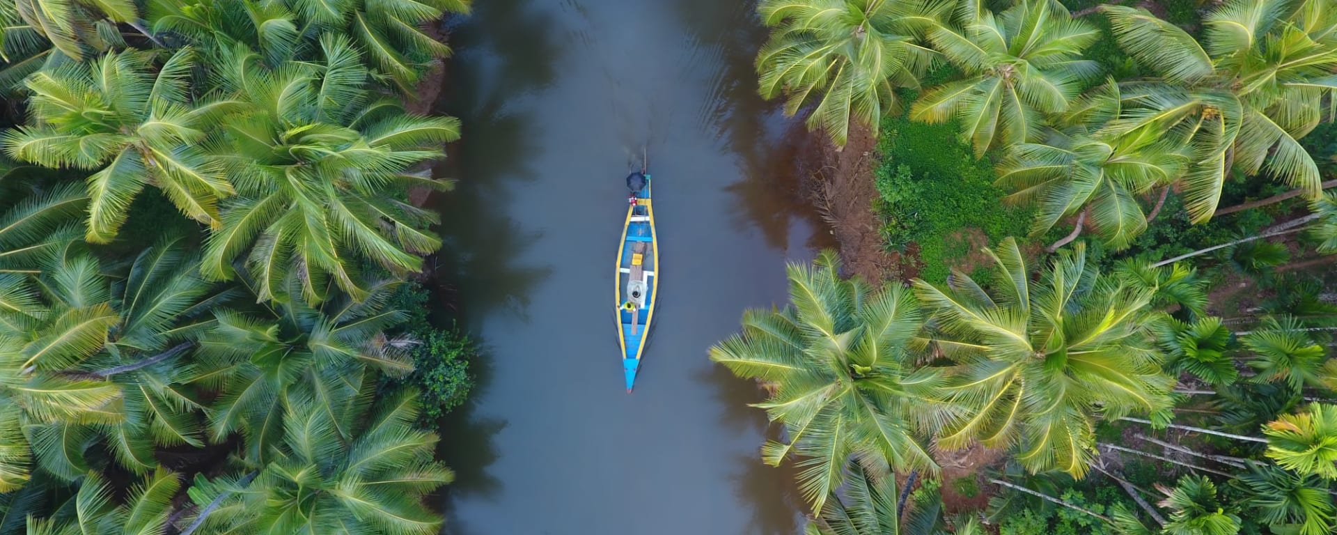 Streifzug durch Südindien ab Karnataka | Bengaluru: Indien Kerala Backwaters Luftaufnahme