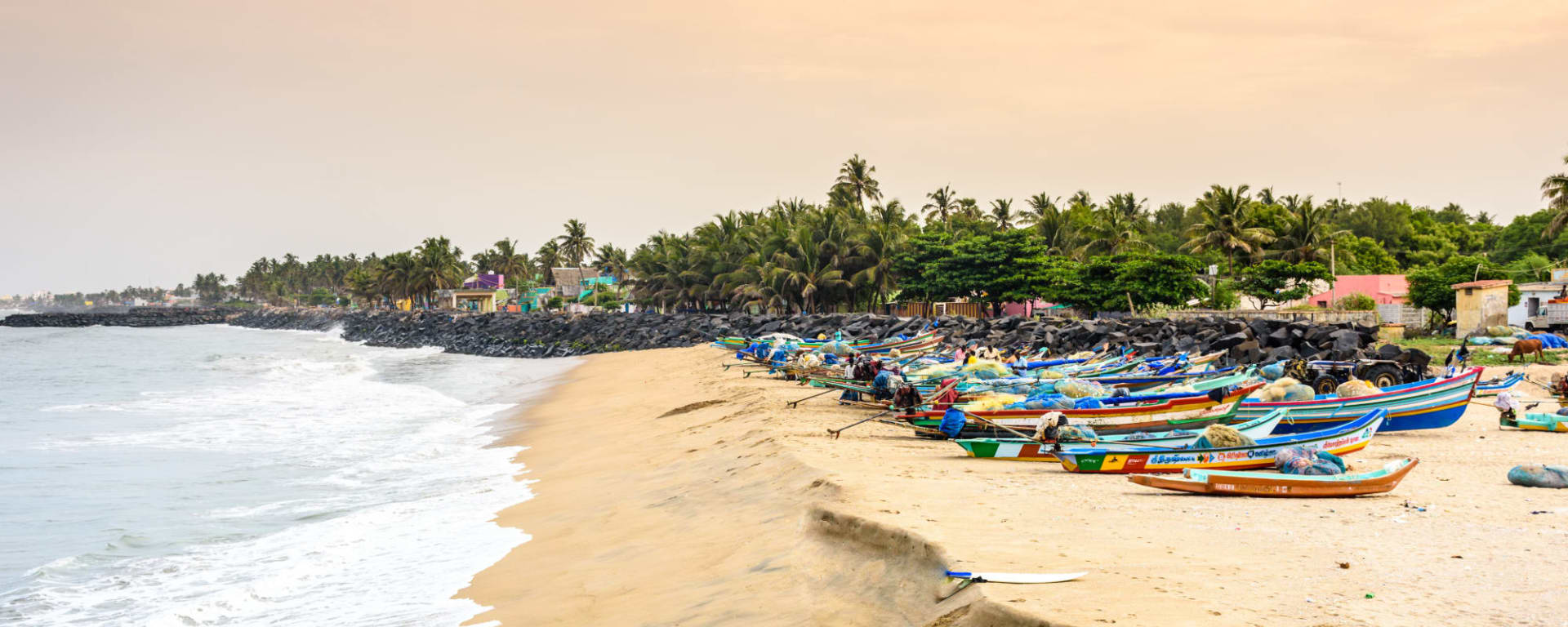 Küstenflair und Tempel ab Tamil Nadu | Koromandelküste | Chennai: Indien Puducherry Strand