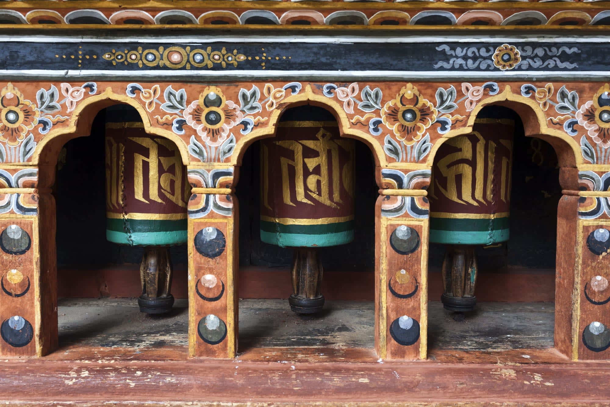 Klassisches Bhutan ab Paro: Bhutan Paro Gebetsmühlen