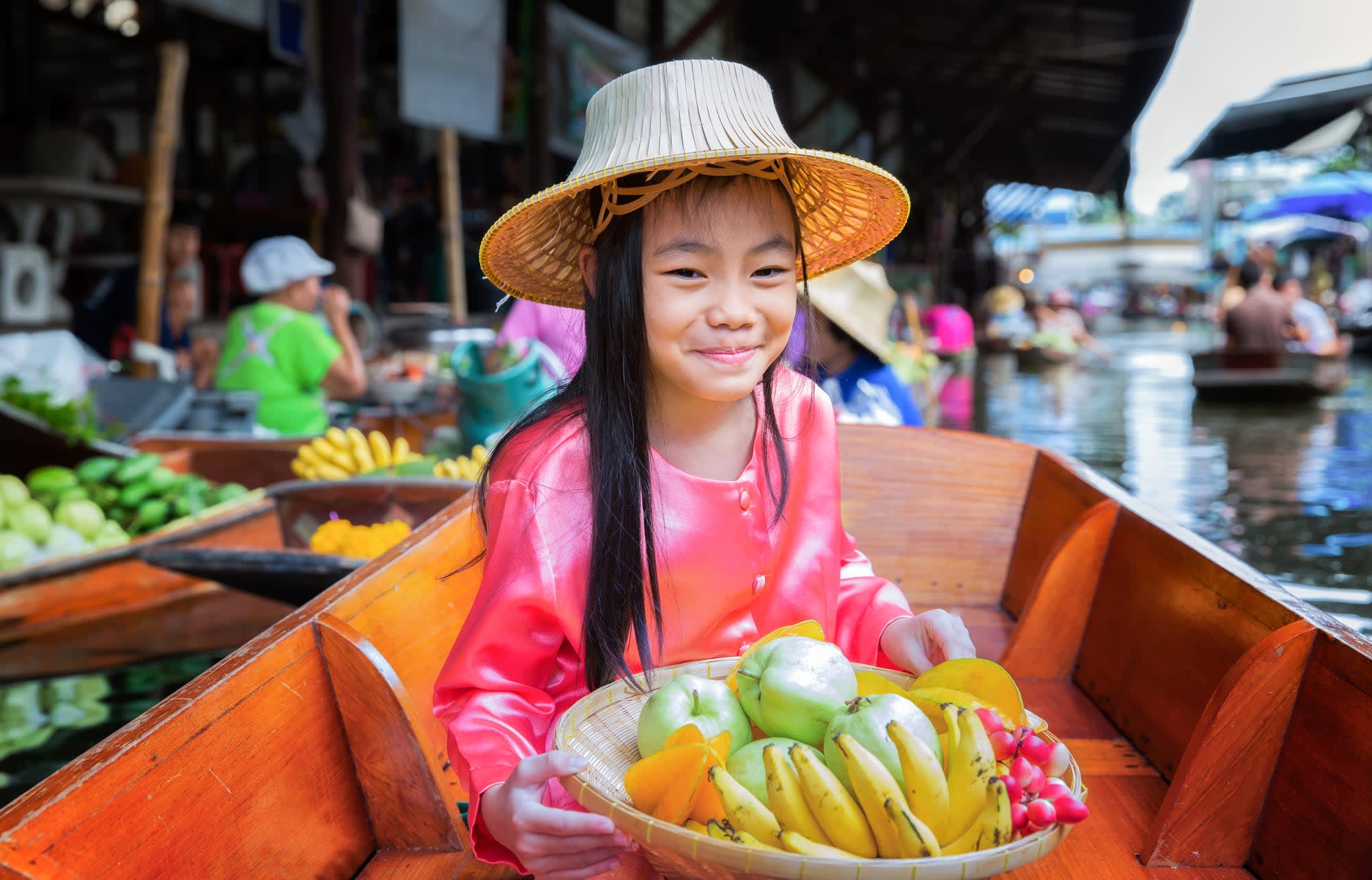 Familienabenteuer Thailand ab Bangkok: Thailand Bangkok Damnoen Saduak Schwimmender Markt