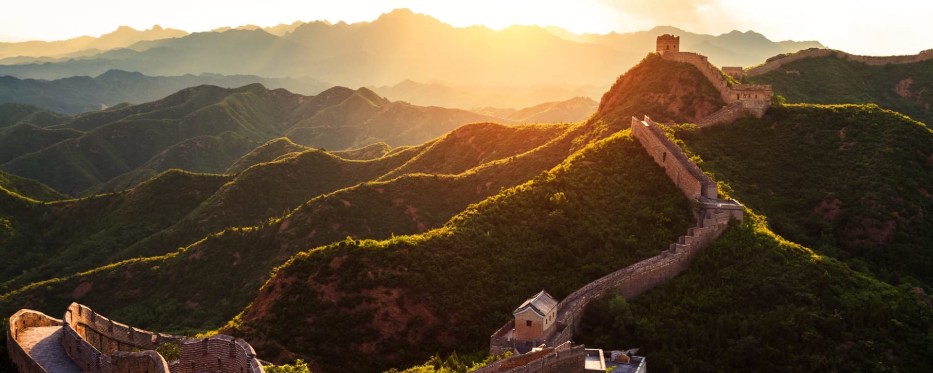 Verborgene Schätze Chinas ab Shanghai: China Chinesische Mauer bei Sonnenaufgang