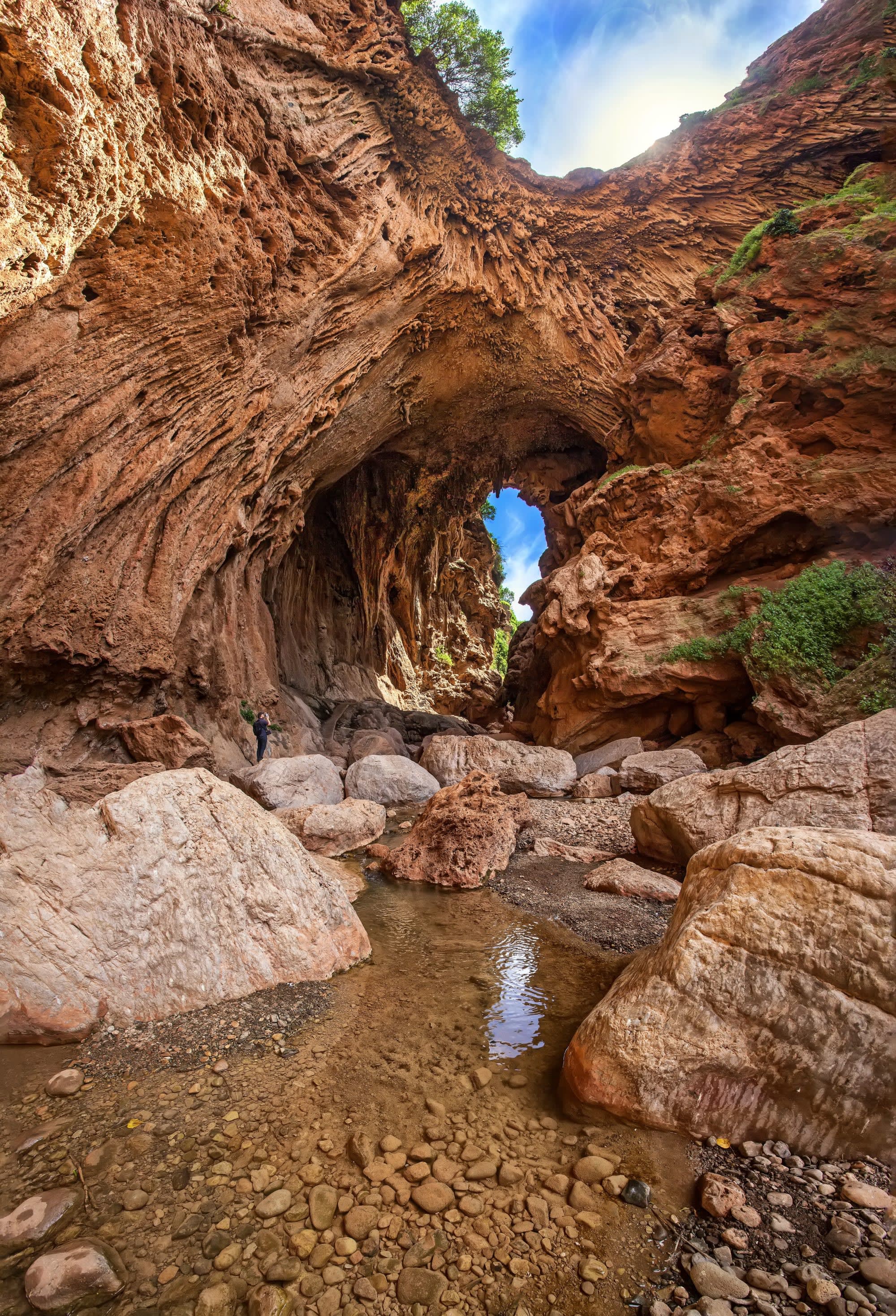 Hoher Atlas & tiefe Schluchten ab Marrakesch: Marokko Sidi-n-Ifri Brücke