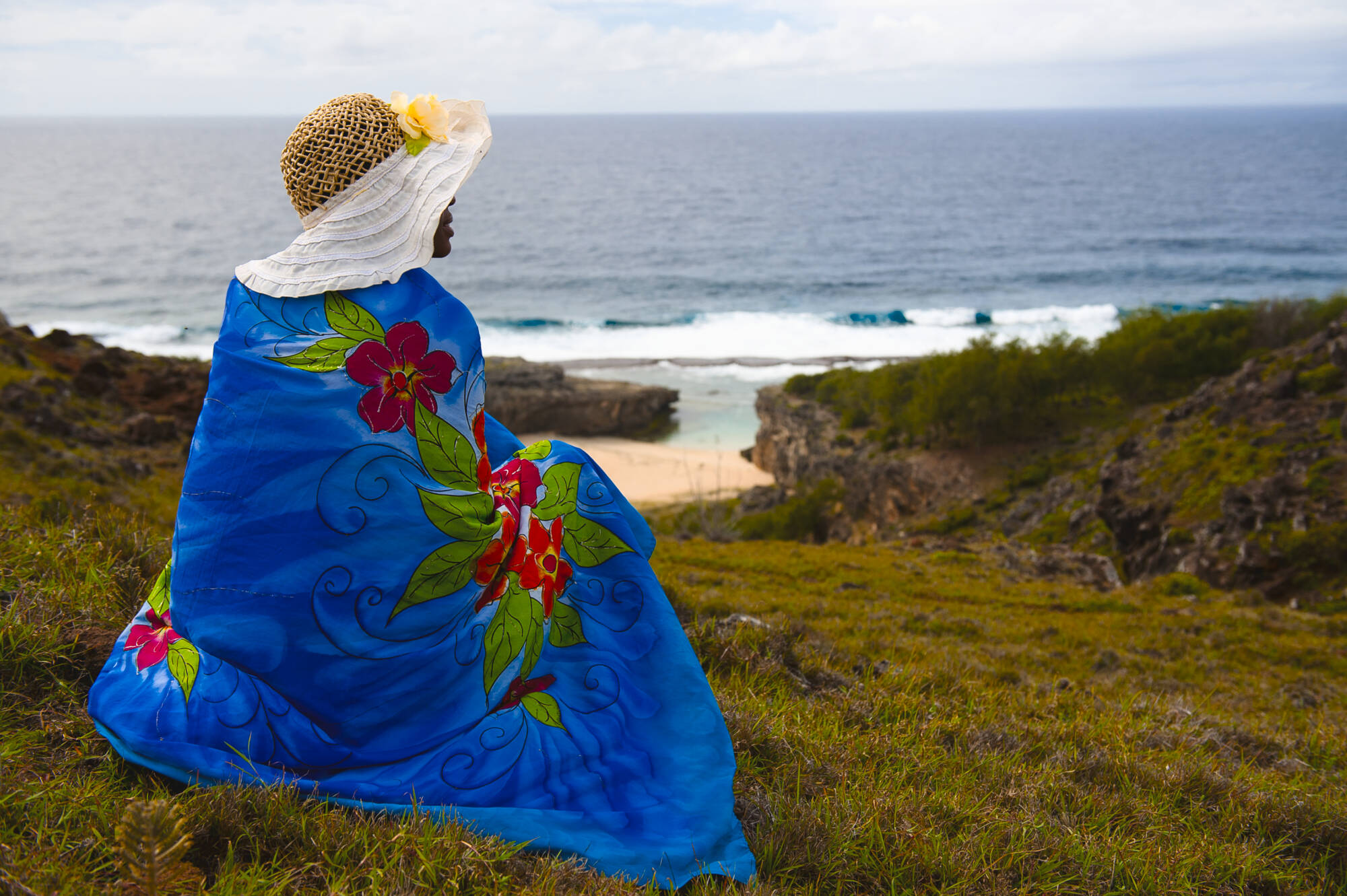 Rodrigues entdecken: Rodrigues Insel Frau mit Hut