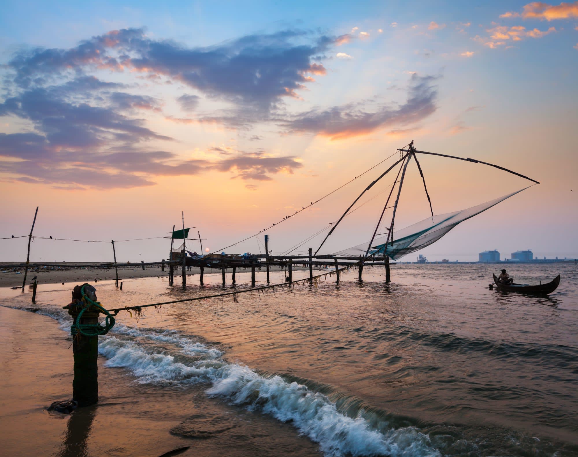 Backwaters Intensiv ab Kerala | Malabarküste | Kochi: Indien Kochi Chinesische Fischernetze