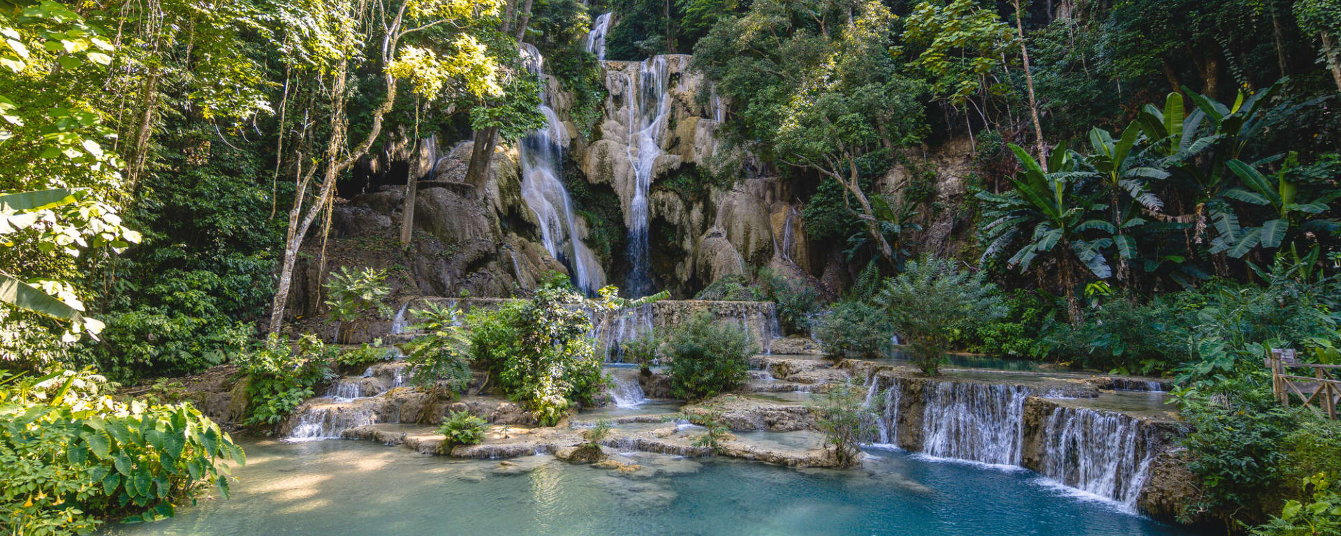 Höhepunkte Indochinas: Vietnam, Kambodscha & Laos ab Hanoi: Laos Kuang Si Wasserfälle