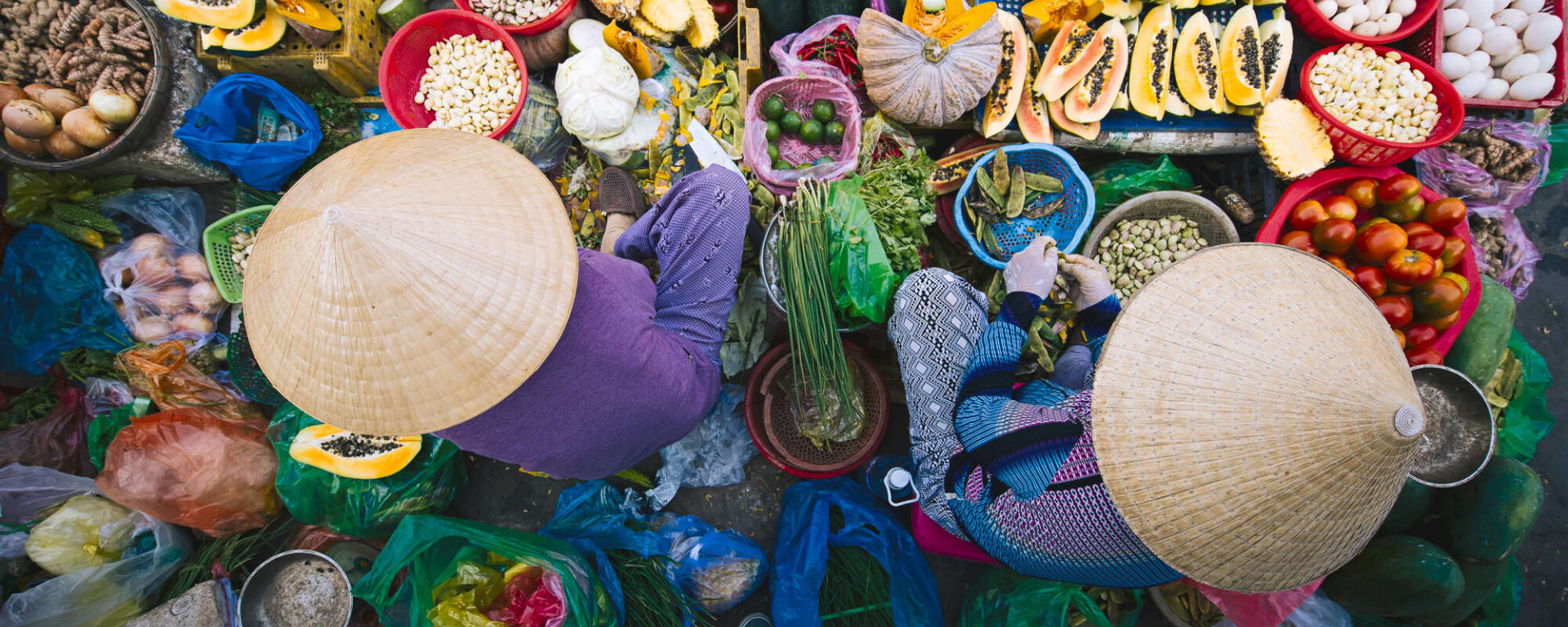 Klassisches Indochina: Vietnam & Kambodscha ab Hanoi: Vietnam Obst- und Gemüstemarkt