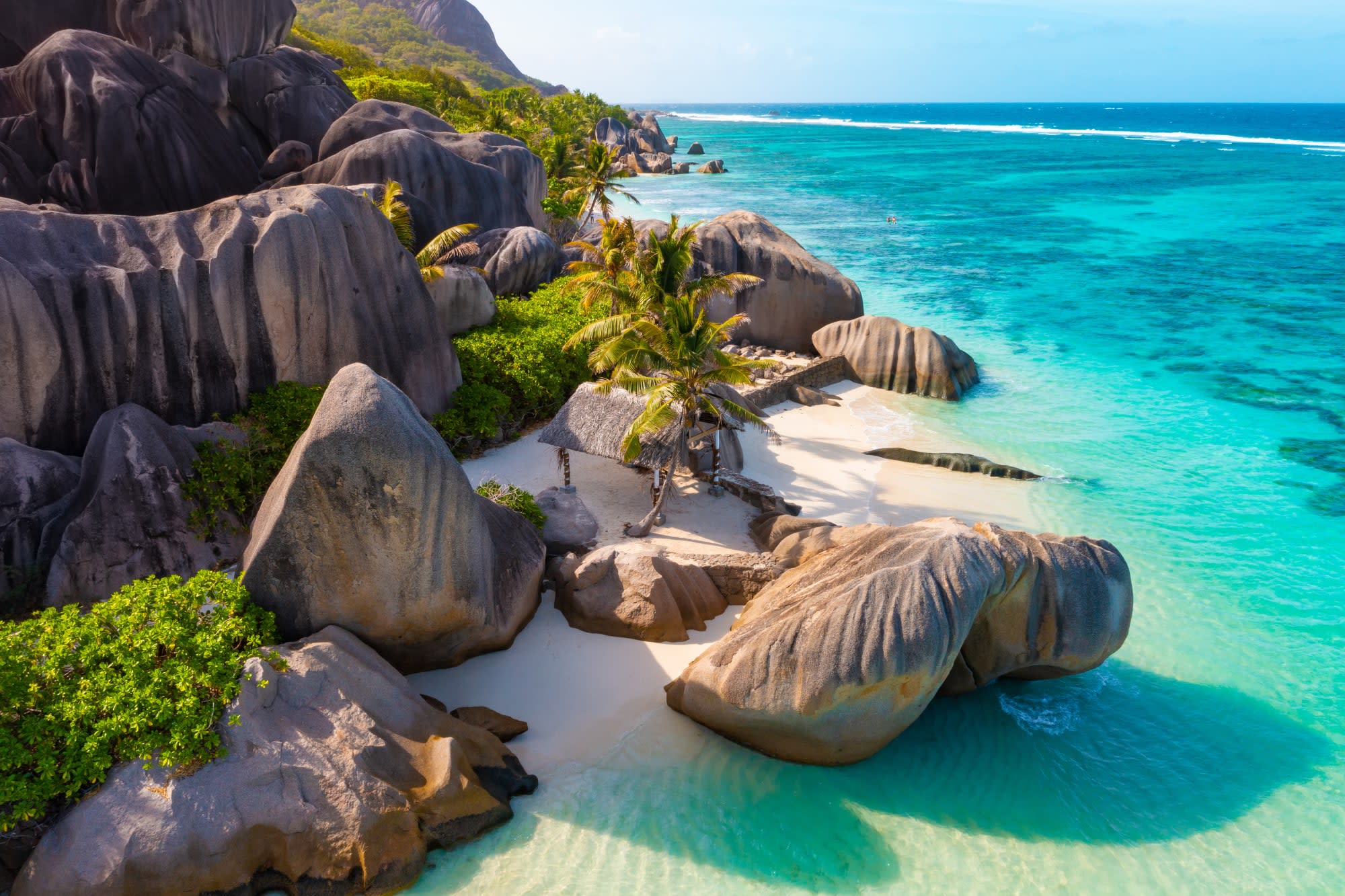 Inselhüpfen Praslin, La Digue & Mahé: Seychellen La Digue Anse Source d'Argent