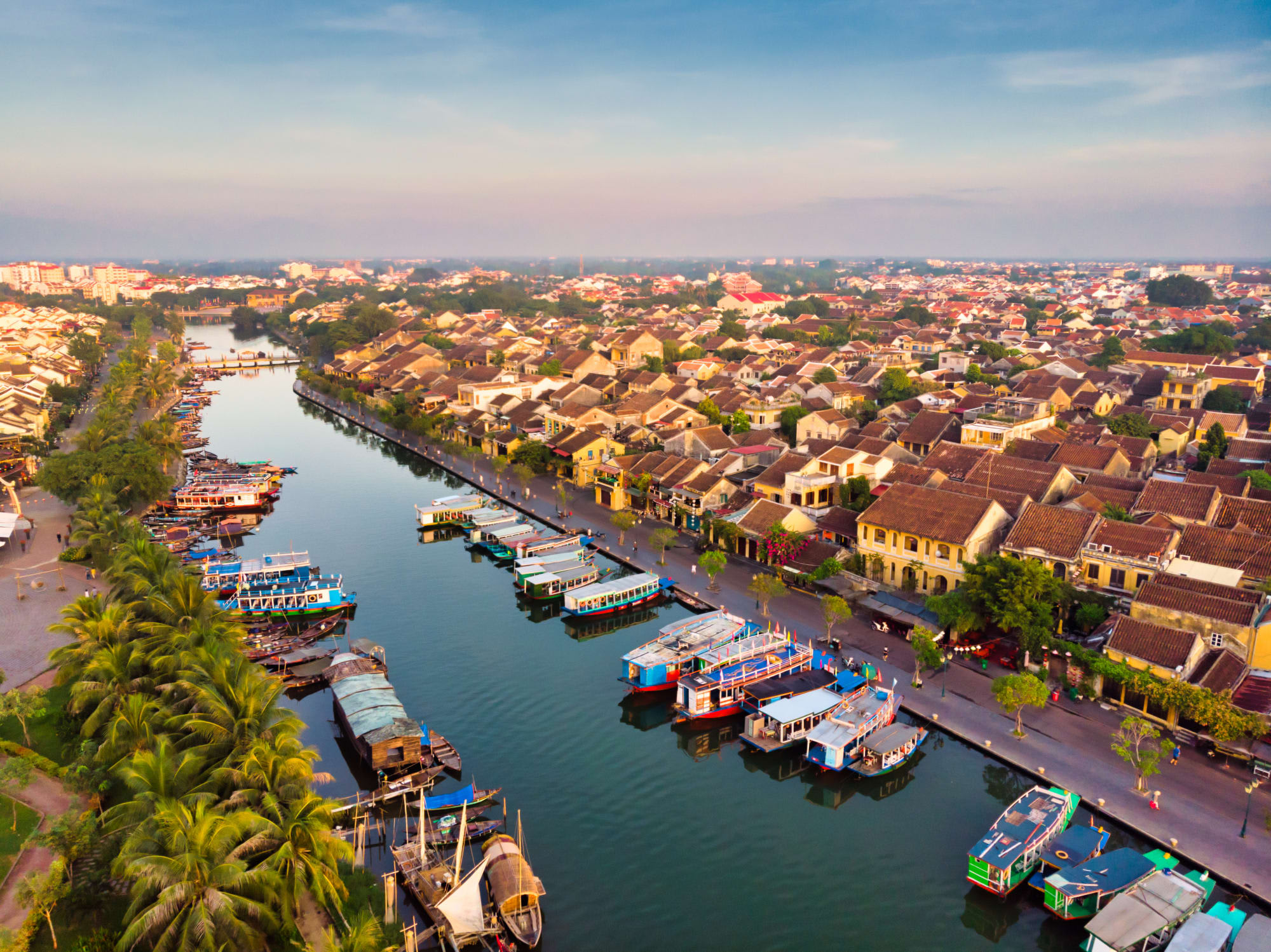 Vietnam Individuell mit dem Zug ab Hanoi: Vietnam Hoi An Thu Bon Fluss