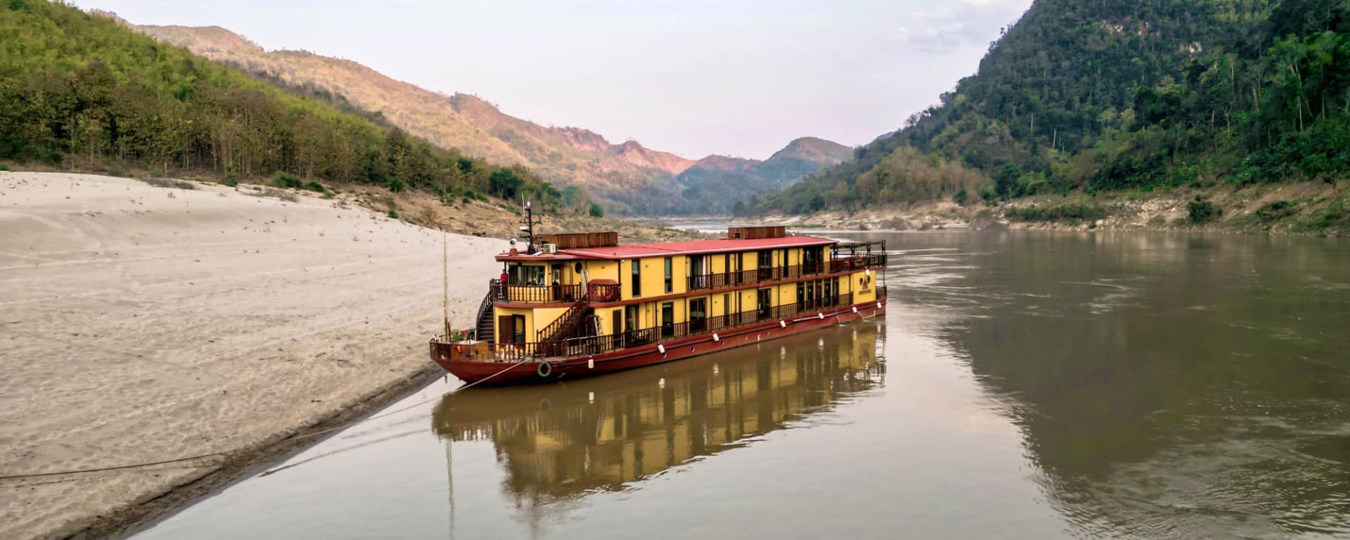 Flusskreuzfahrt durch Laos mit Heritage Line ab Vientiane: Laos Heritage Line Schiff Anouvong