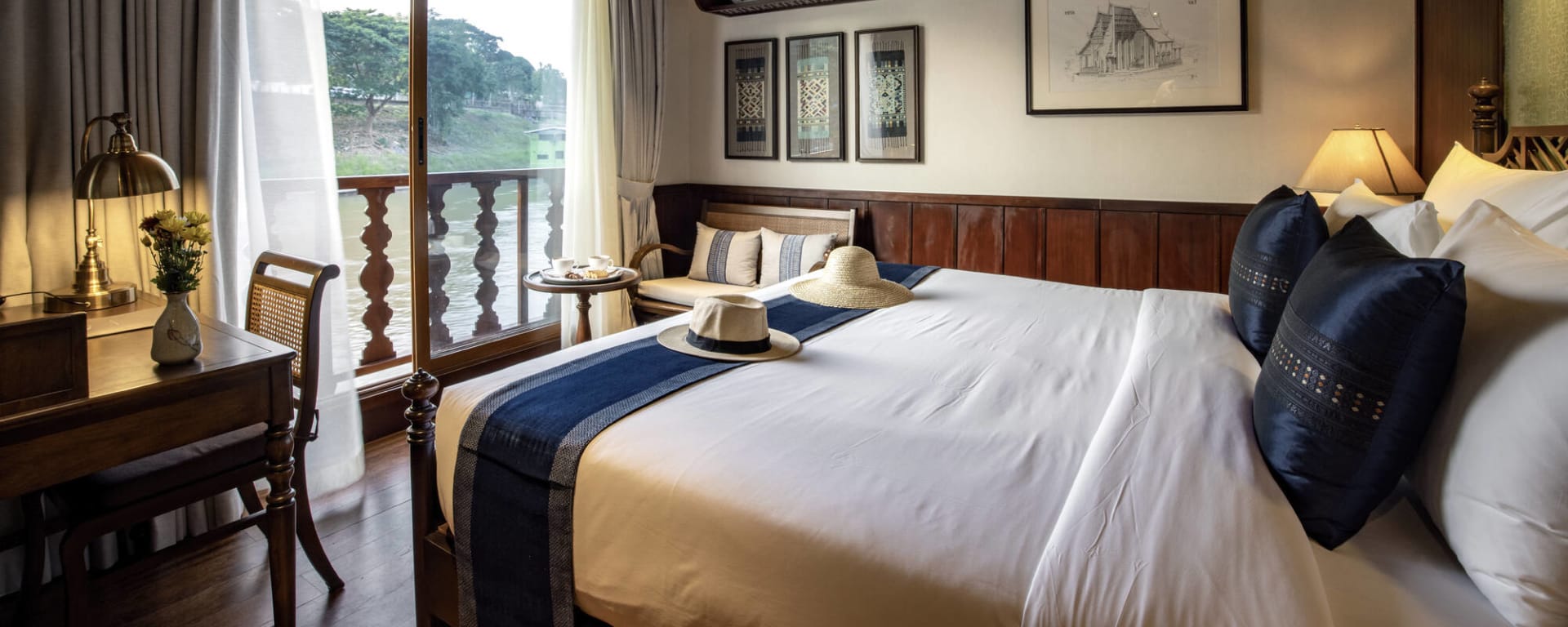 Flusskreuzfahrt durch Laos mit Heritage Line ab Vientiane: Laos Heritage Line Deluxe Executive Kabine