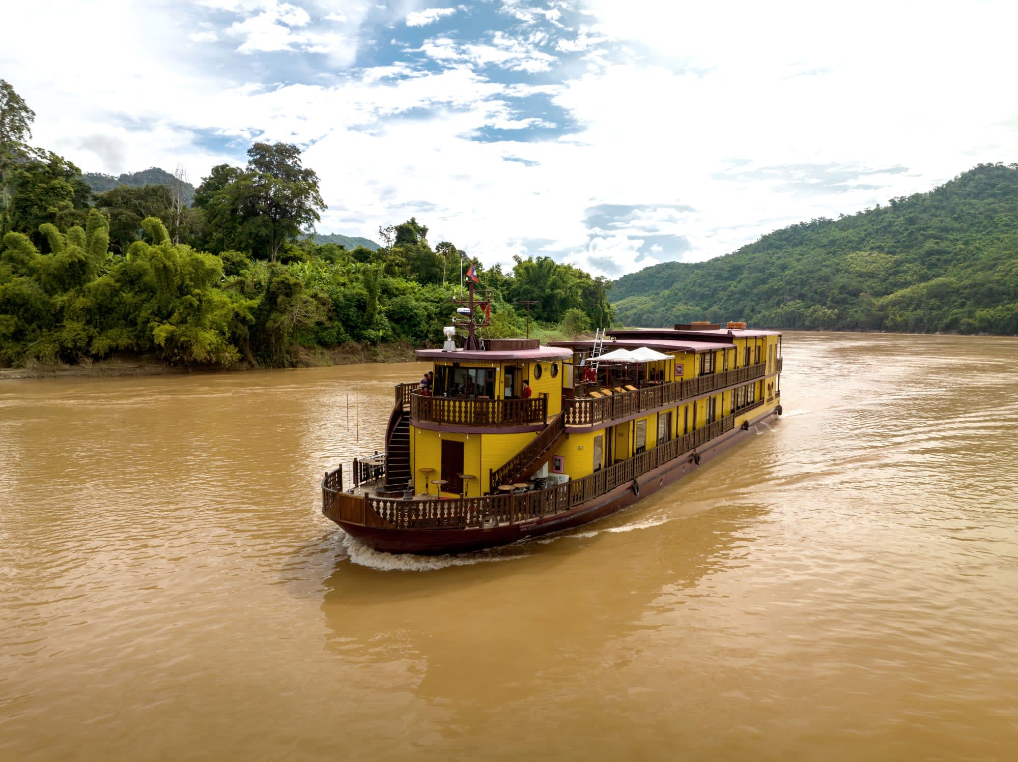 Flusskreuzfahrt durch Laos mit Heritage Line ab Vientiane: Laos Heritage Line Schiff Anouvong