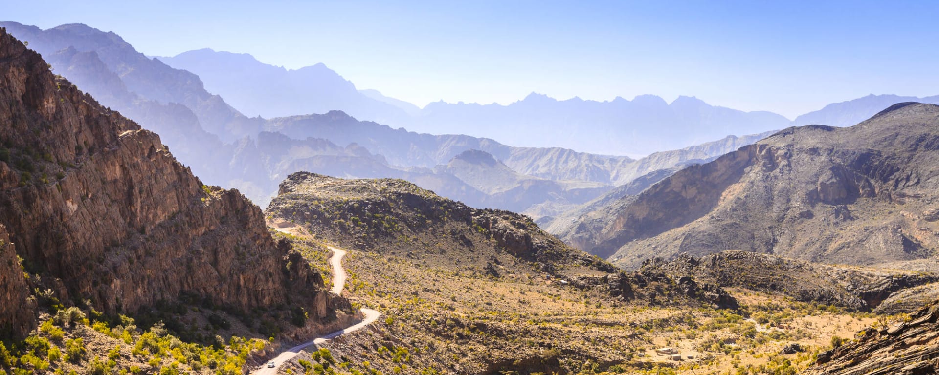Offroadtour: Oman mal anders ab Muscat: Oman Hajjar Gebirge Bergstrasse