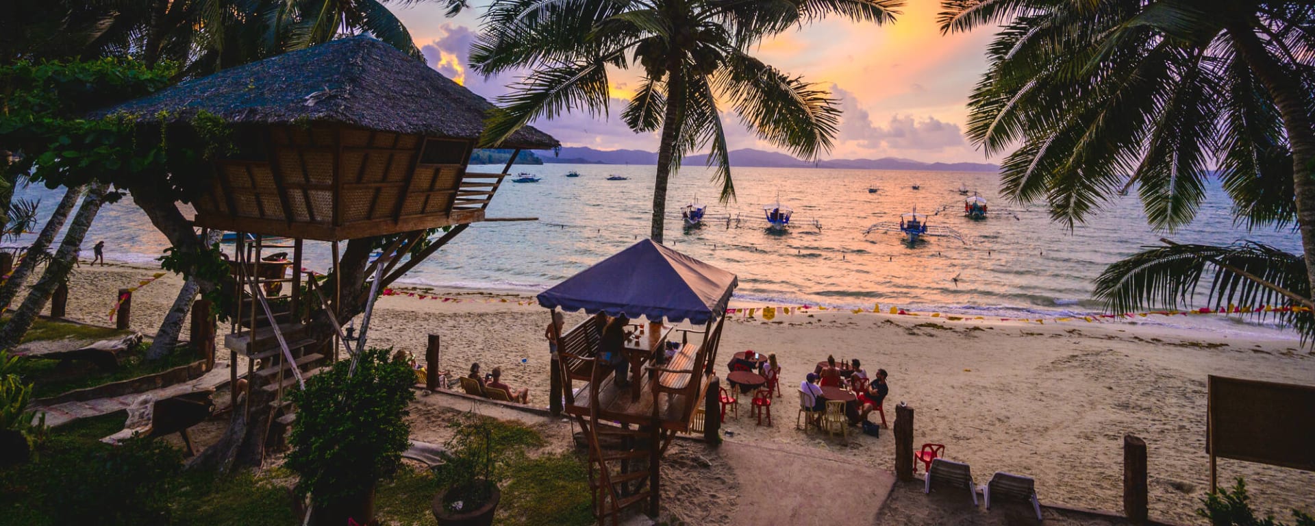 Klassisches Palawan: Philippinen Palawan Port Barton Strand