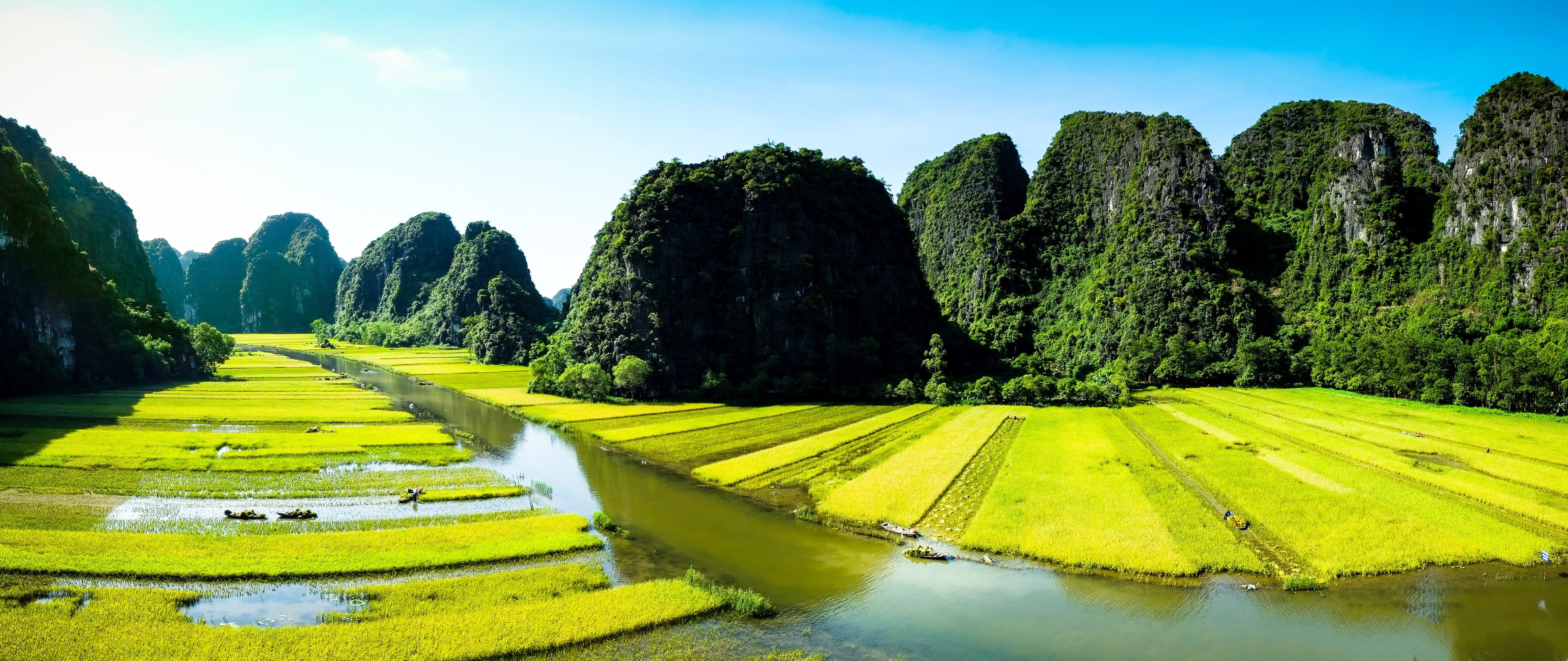 Vietnam Aktiv: Radfahren, Wandern und Paddeln ab Danang: Vietnam Ninh Bin Panorama