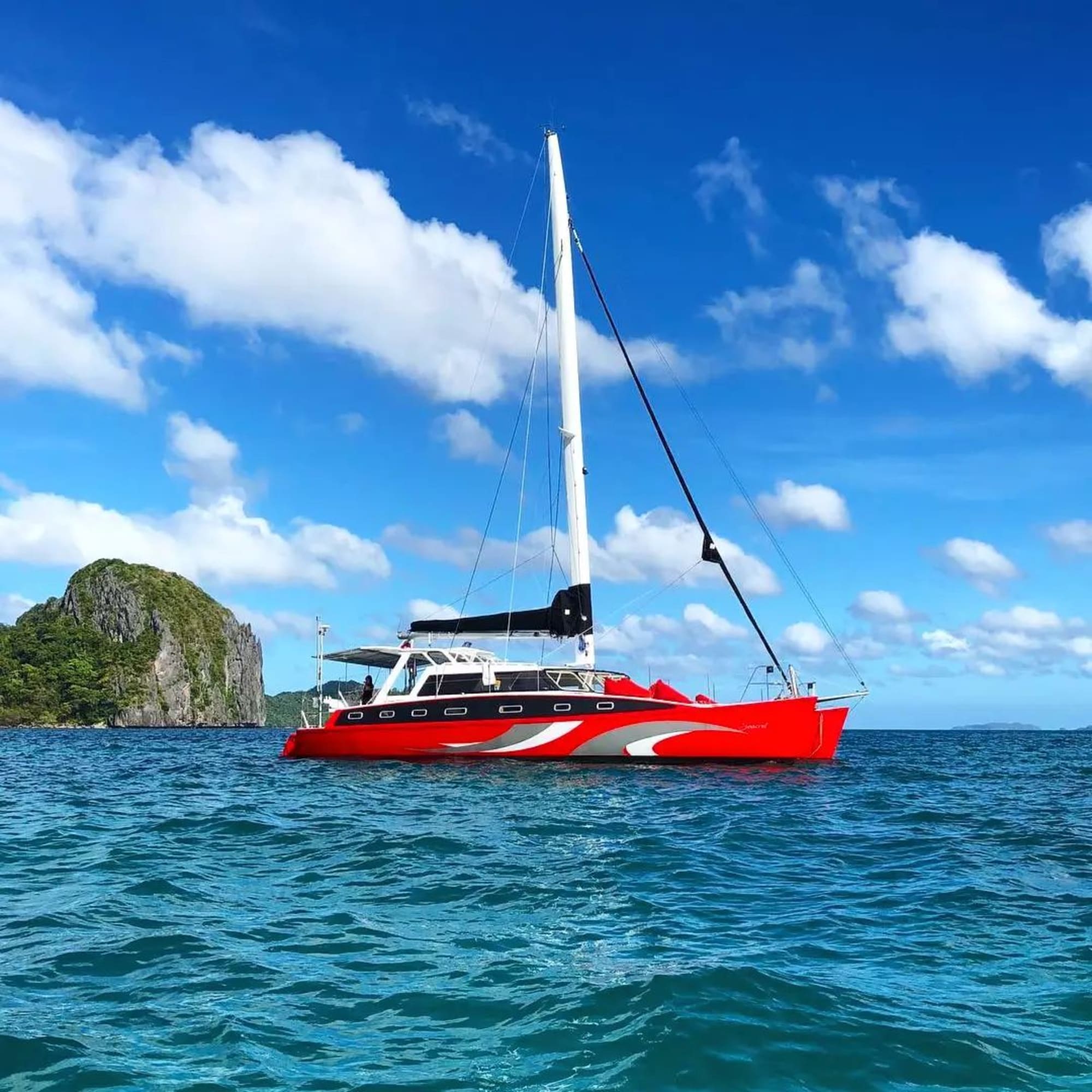 Privater Katamaran im Inselparadies ab Palawan: Philippinen Palawan El Nido Katamaran Charter