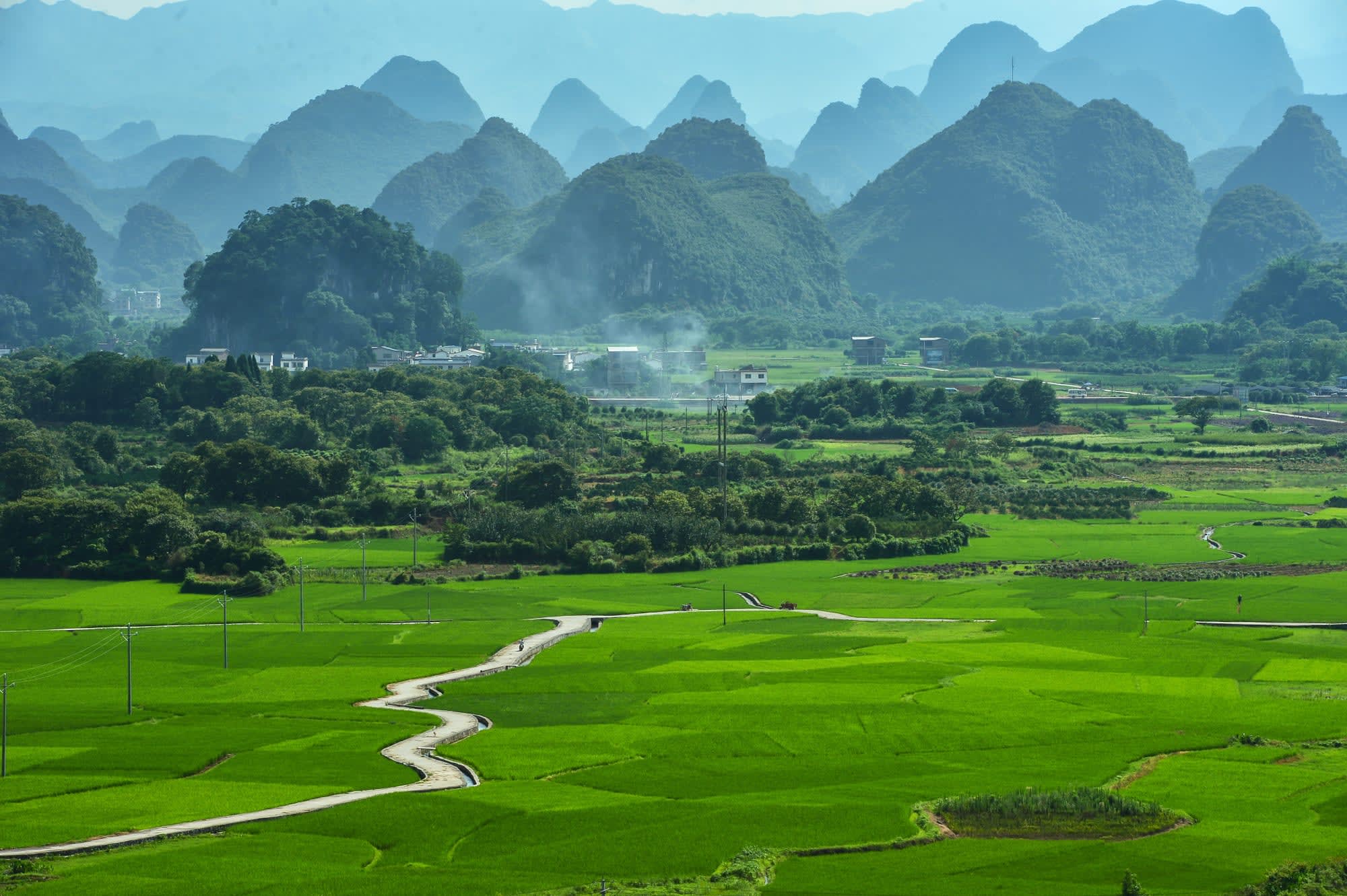Von Guilins Bergwelten nach Hong Kong ab Shanghai: China Guilin Reisfelder