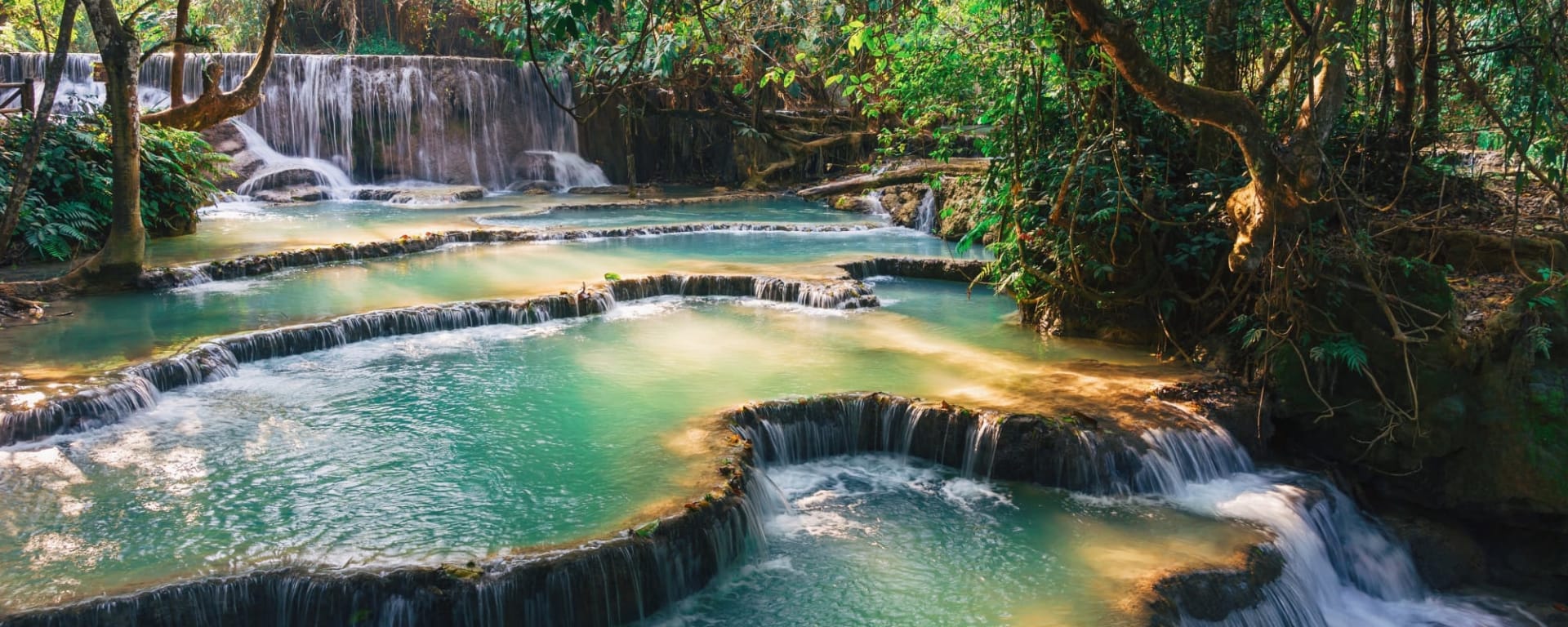 Klassisches Indochina: Kambodscha & Laos ab Phnom Penh: Laos Kuang Si Wasserfälle