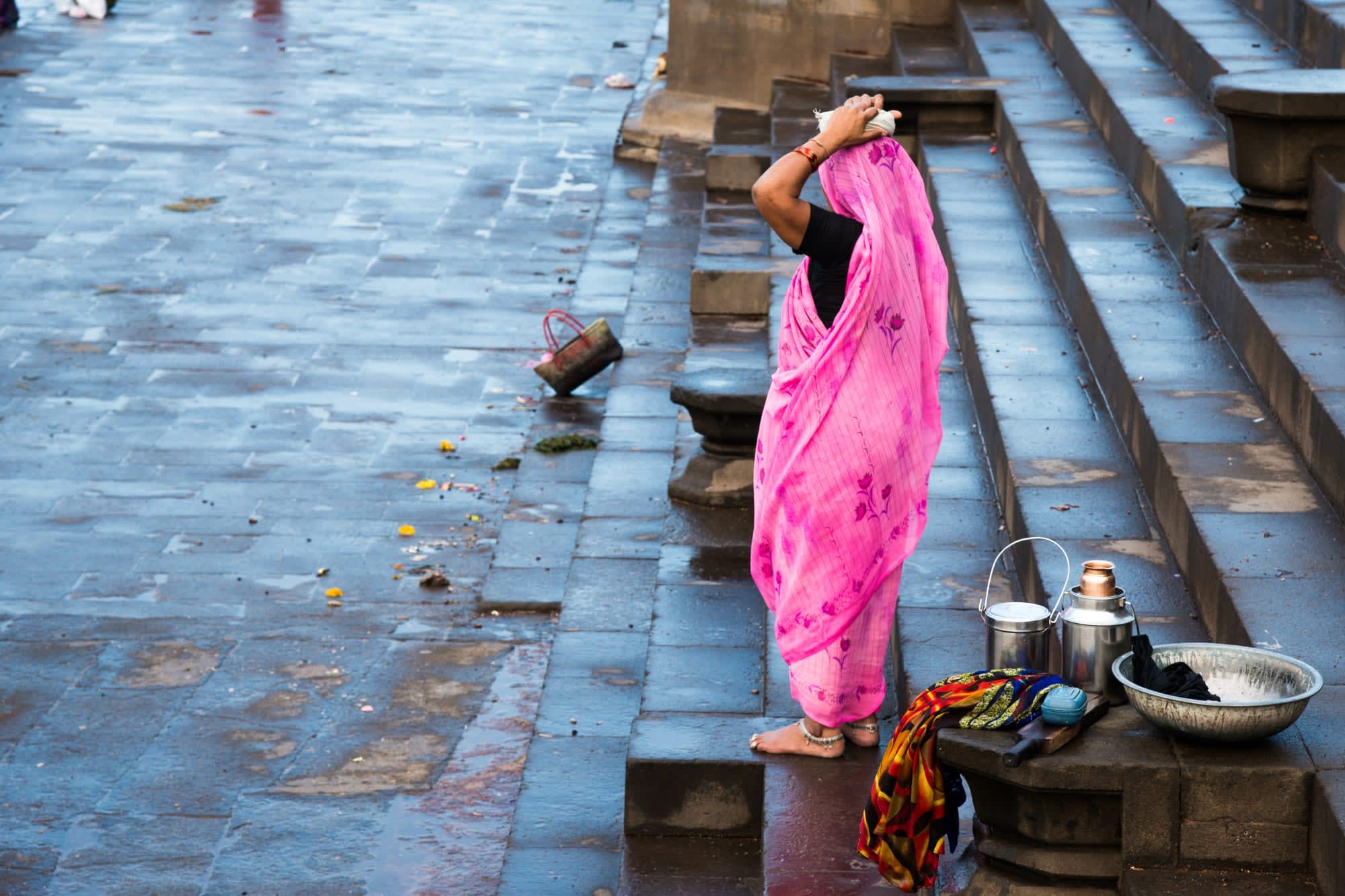 Architektur & Geschichte Zentralindiens ab Delhi: Indien Maheshwar Ghat