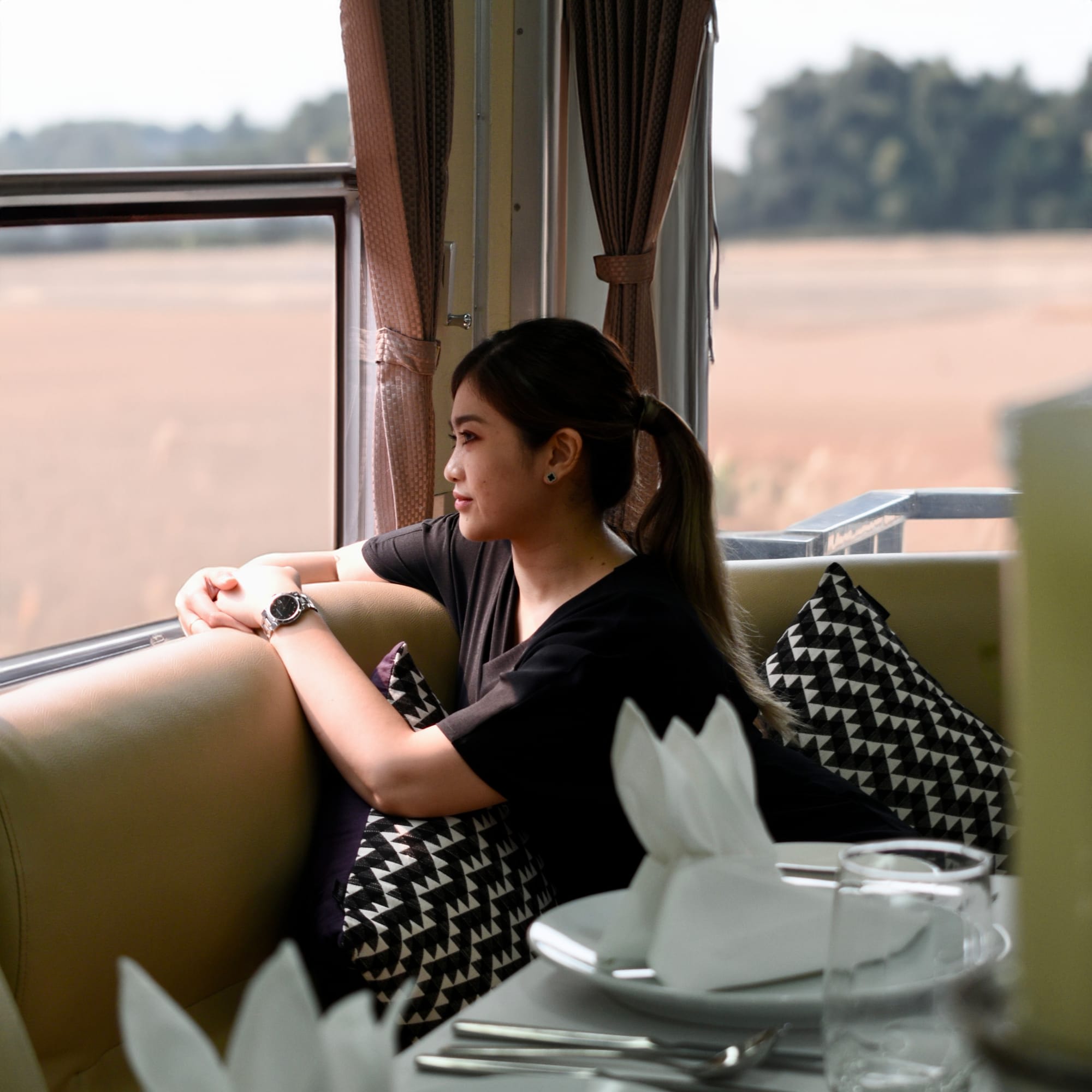 The Blue Jasmine - Heritage Zugreise ab Bangkok: facilities: Thailand The Blue Jasmine Train - Panorama Lounge