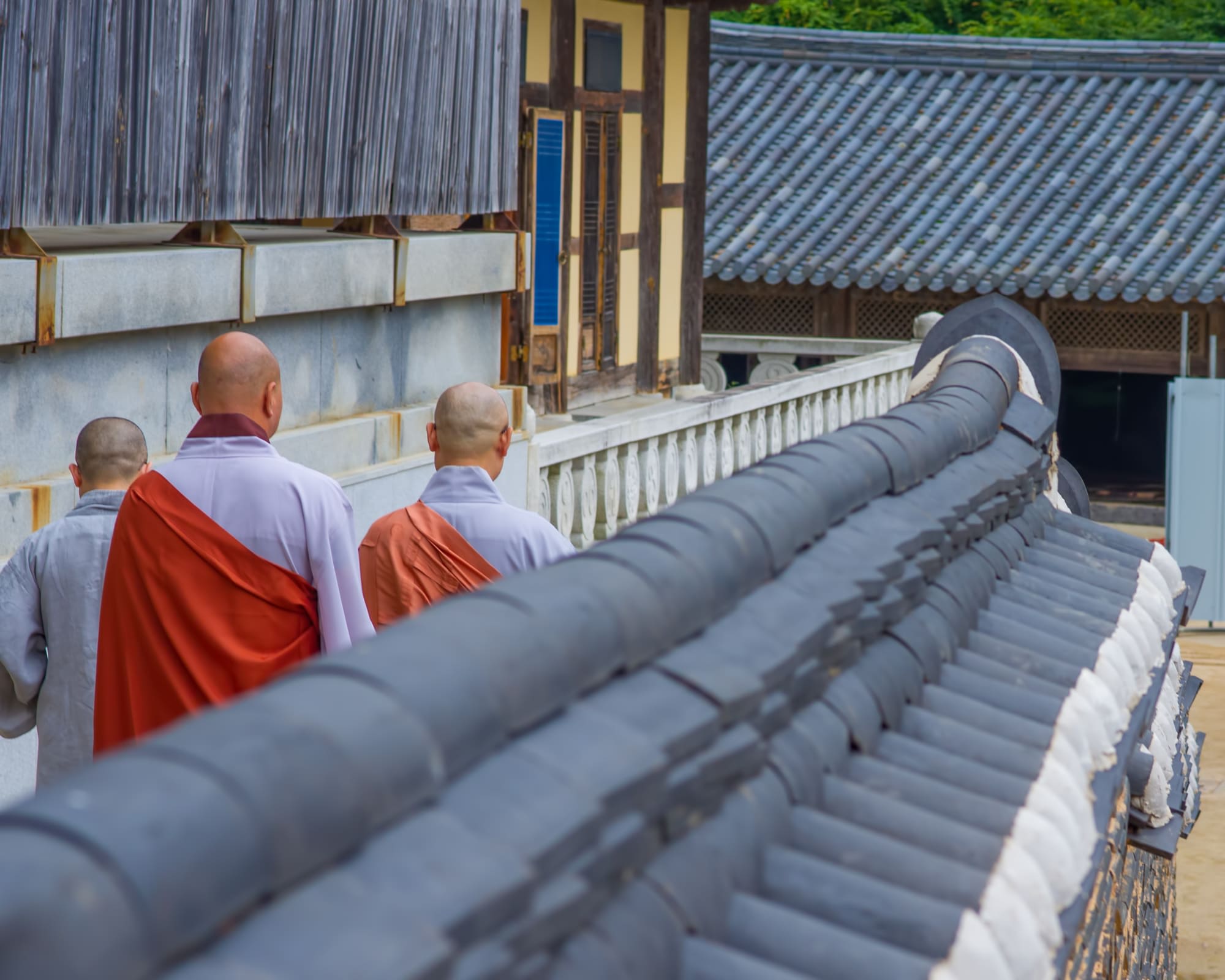Große Südkorea Mietwagenreise ab Seoul: Südkorea Haeinsa Tempel Mönche