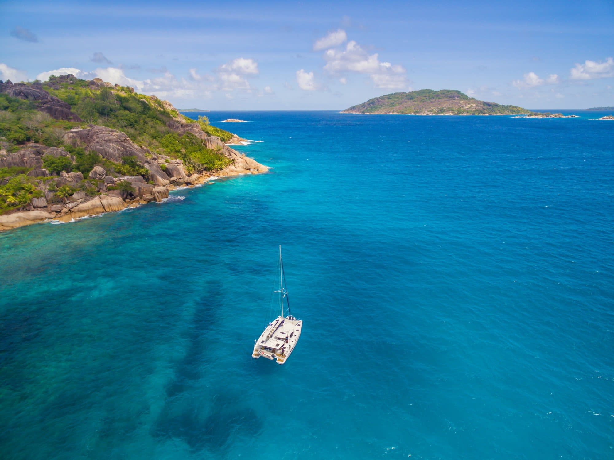 Praslin Dream Premium ab Mahé: Seychellen Katamaran