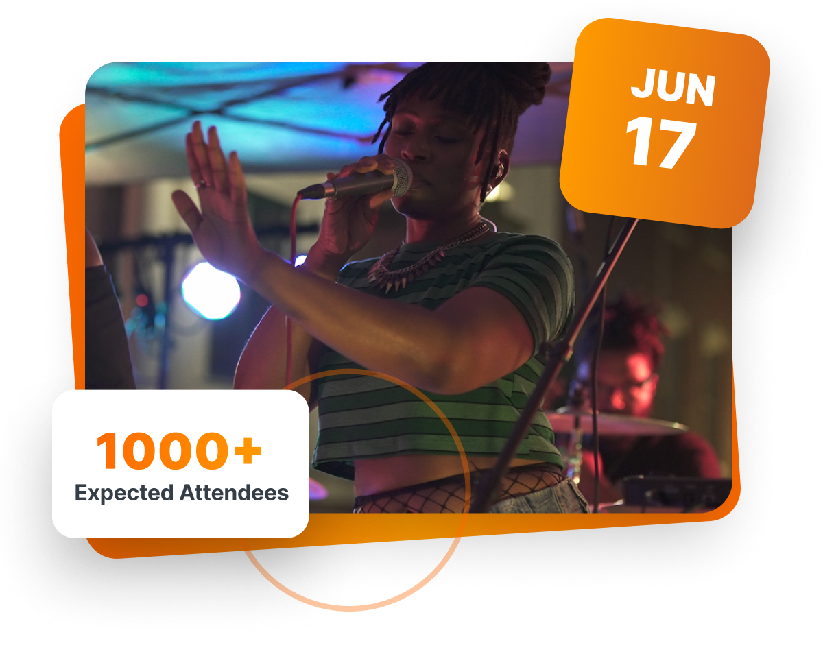 BUYING LOCAL Figures holding a sign, suggesting a content container with handles.