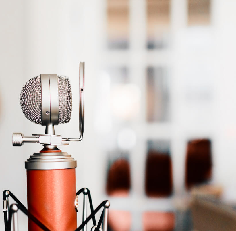 Podcast Microphone - Podcast X Webflow Template