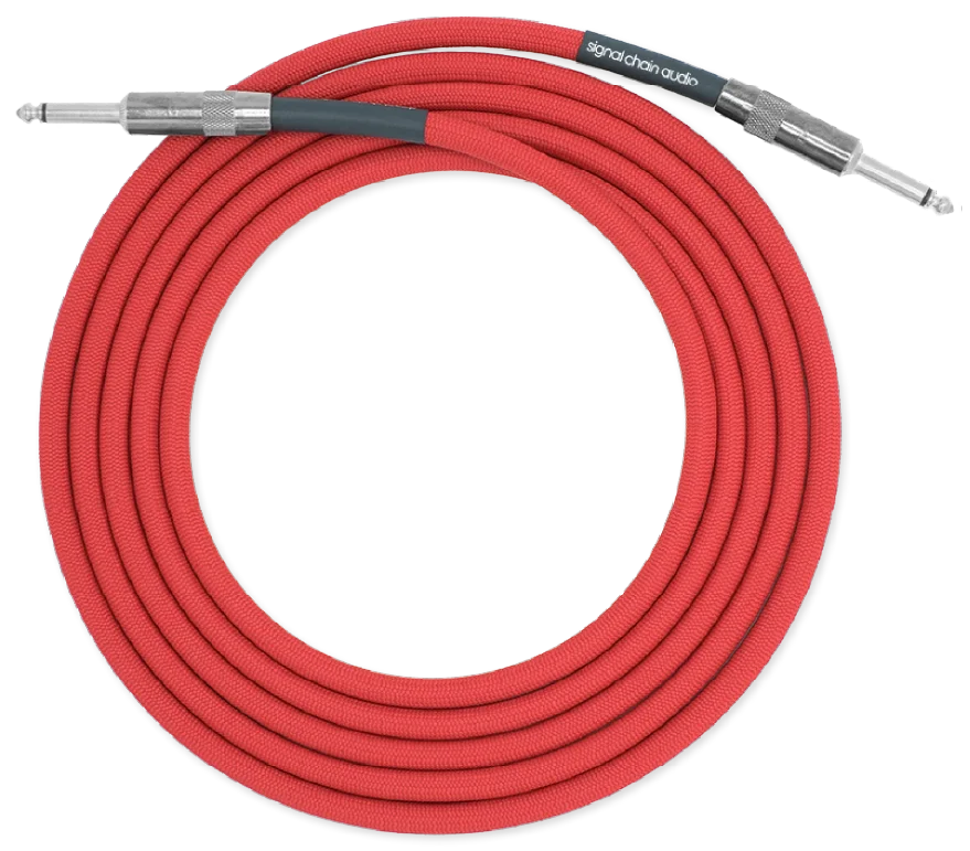 Braided instrument cable red
